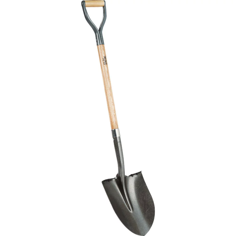 1 PK, Do it Best 33 In. Wood D-Handle Round Point Shovel