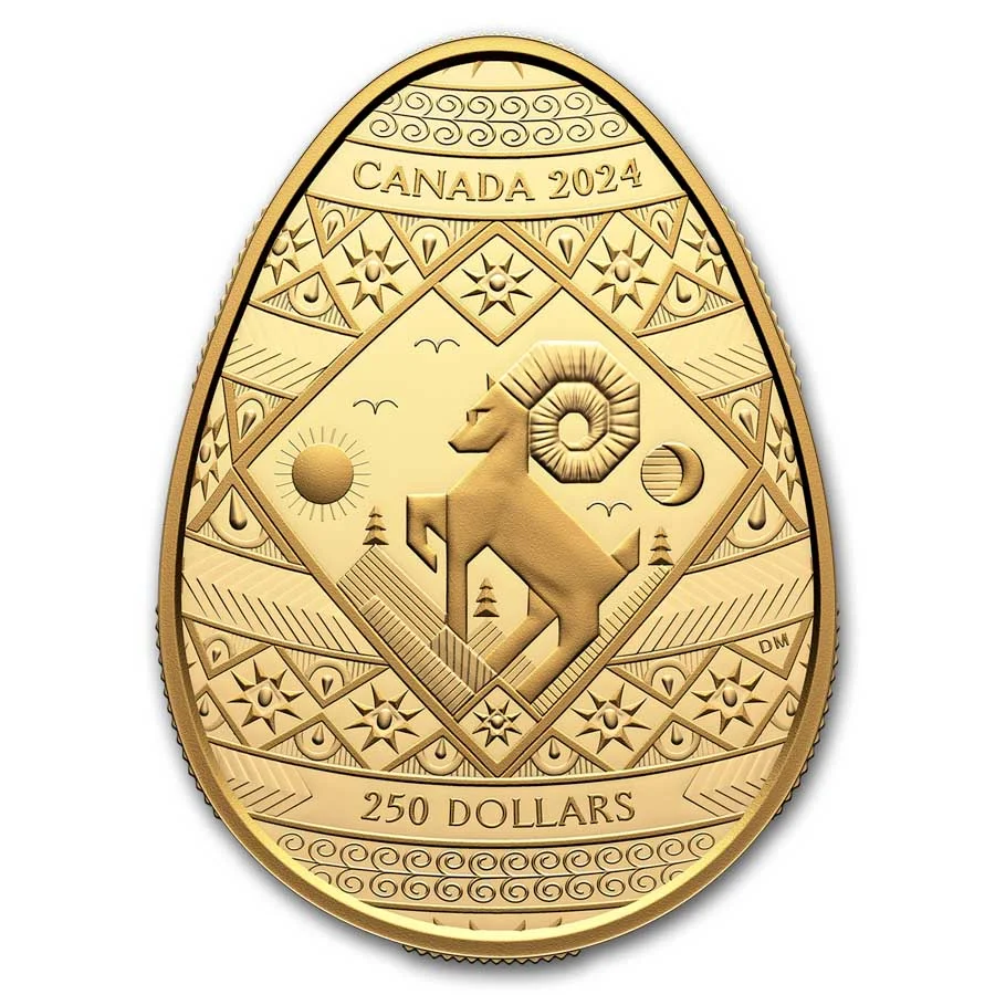 2024 Canada 2 oz Gold $250 Pysanka