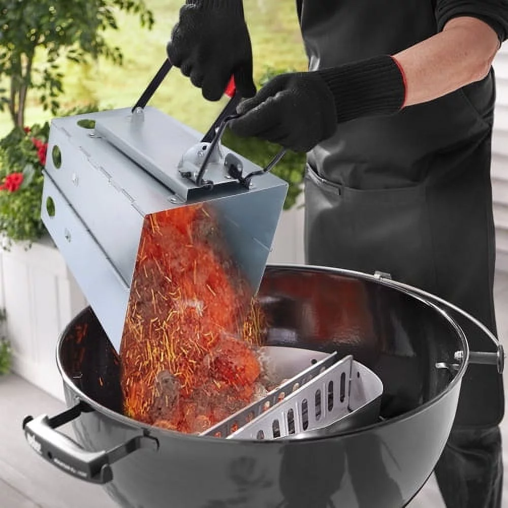 Goldmeet YSSOA Charcoal Chimney Starter Foldable, Collapsible, Silver