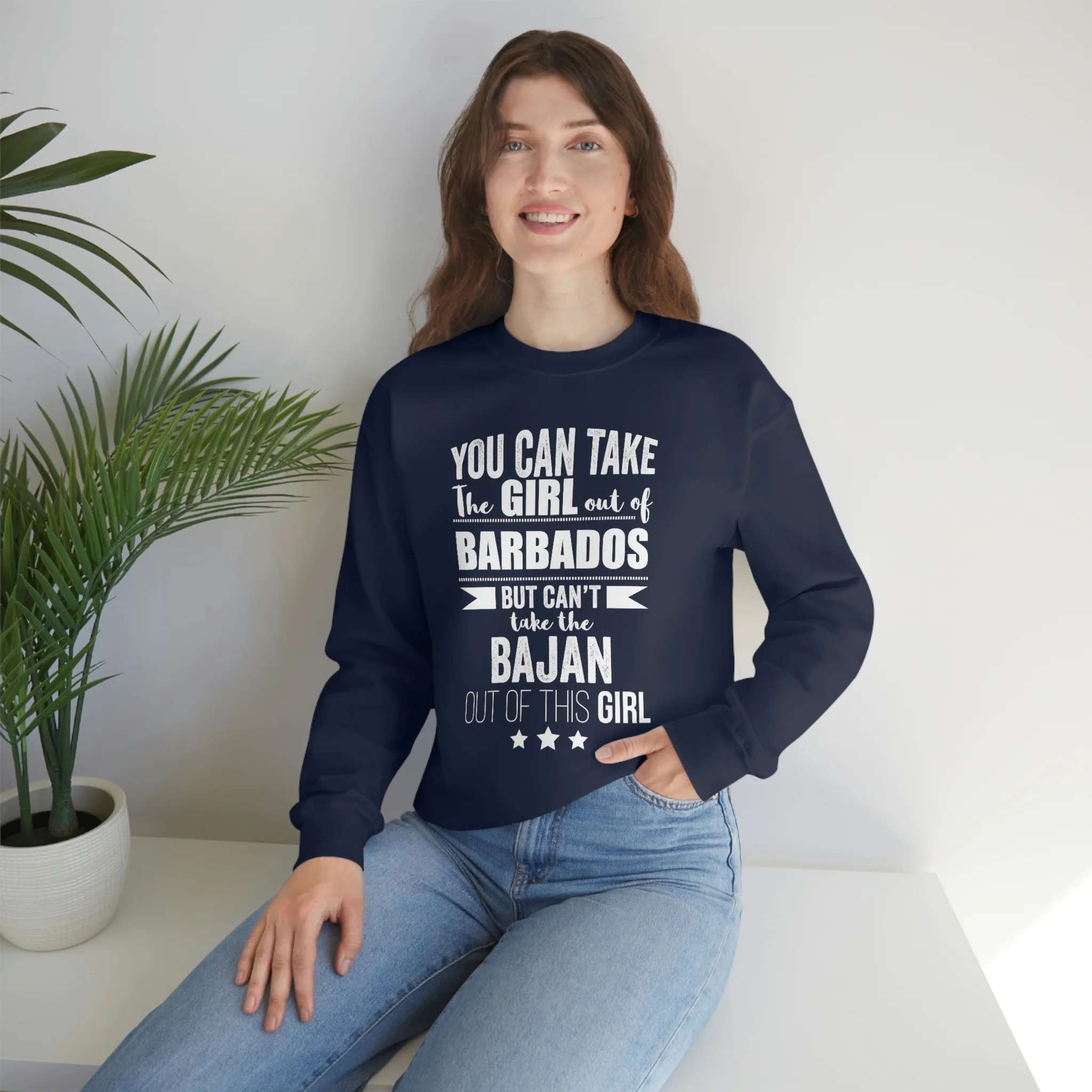 Can take girl out Barbados Can't take Bajan Pride Unisex Sweatshirt S-2XL