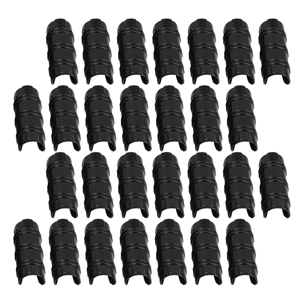 30Pcs Greenhouse Pipe Clamps Plant Cover Netting Tunnel Clips Clamp (Black)