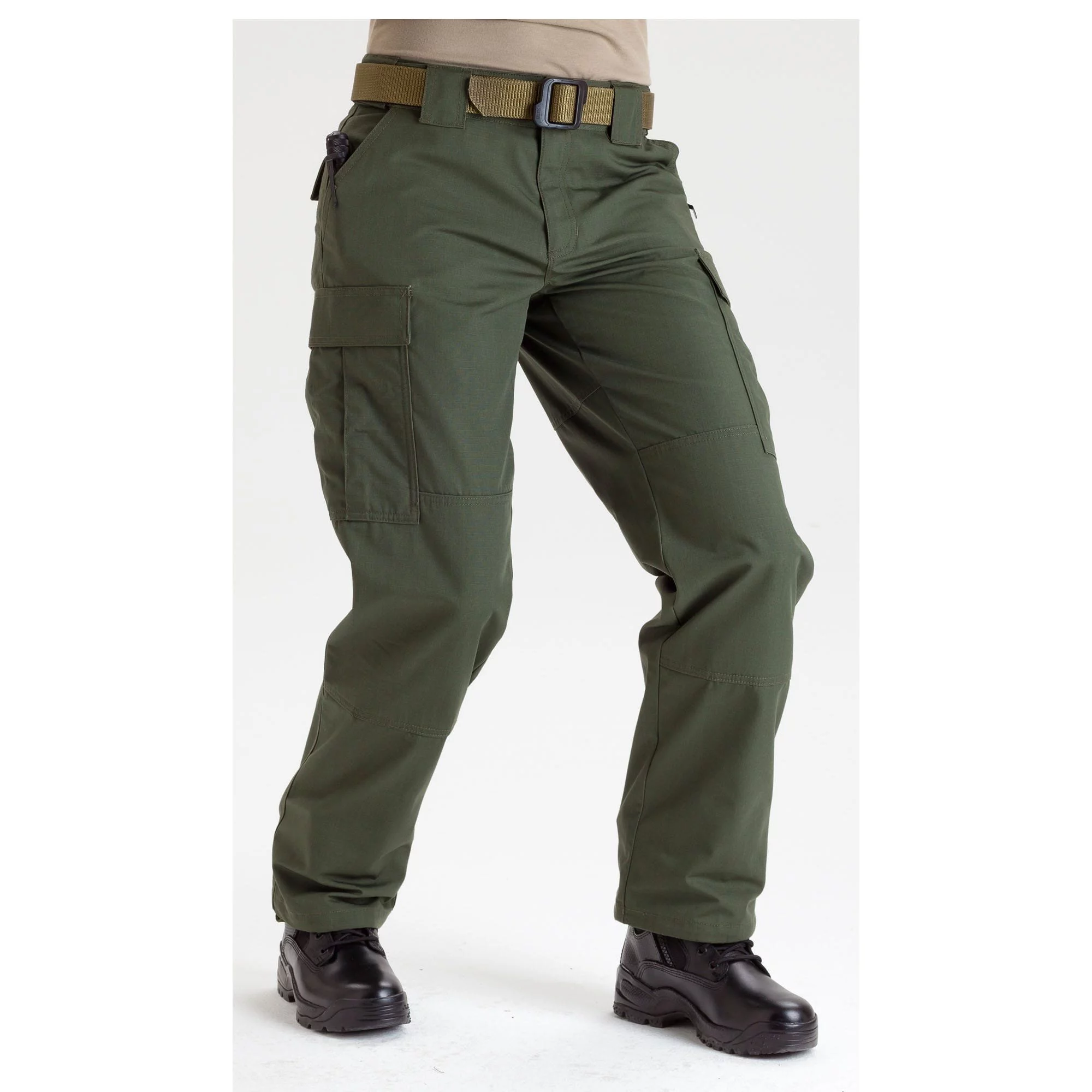 5.11 Work Gear Women's Poly-Cotton Ripstop Fabric TDU Pants, Self-Adjusting Waistband, TDU Green, 18 Long, Style 64359