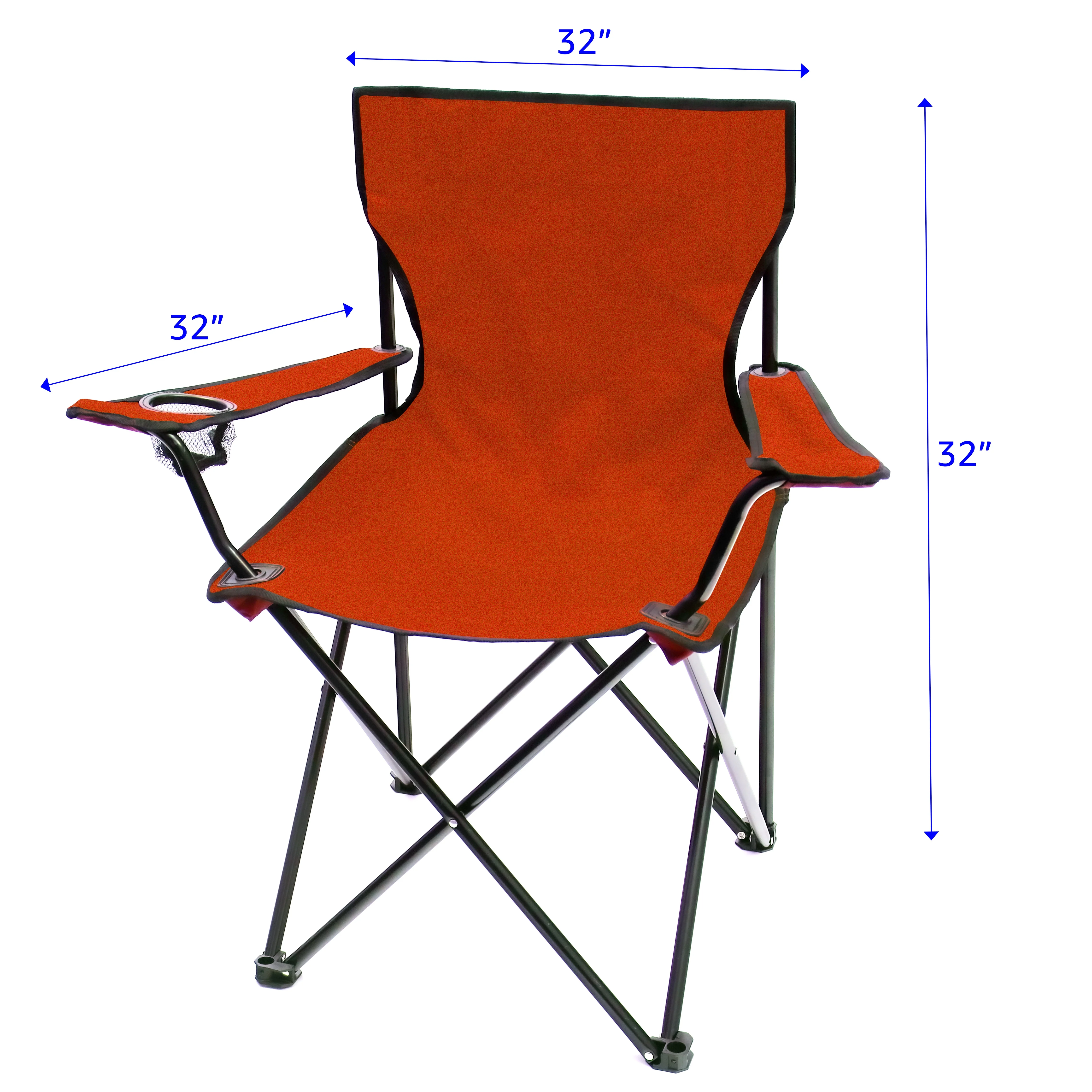 Trademark Innovations Portable Folding Camping Outdoor Beach Chair (Orange)