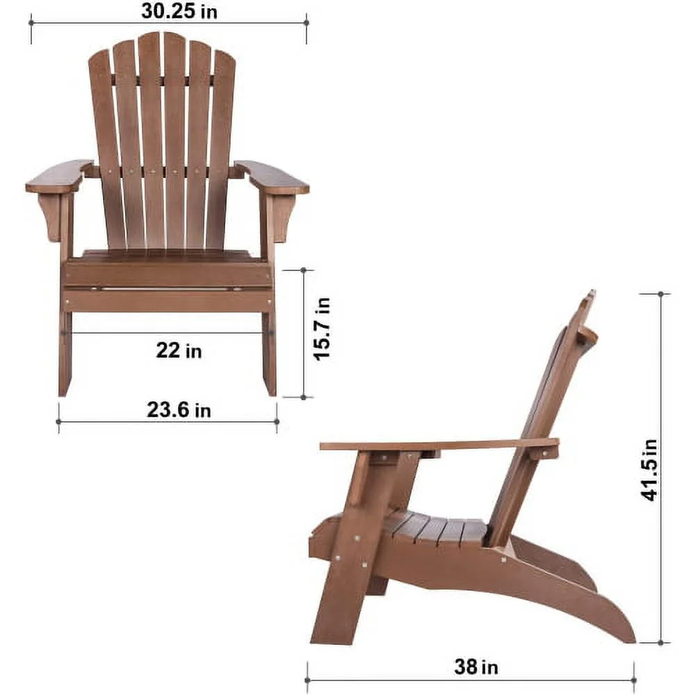 Polystyrene Adirondack Chair - Brown
