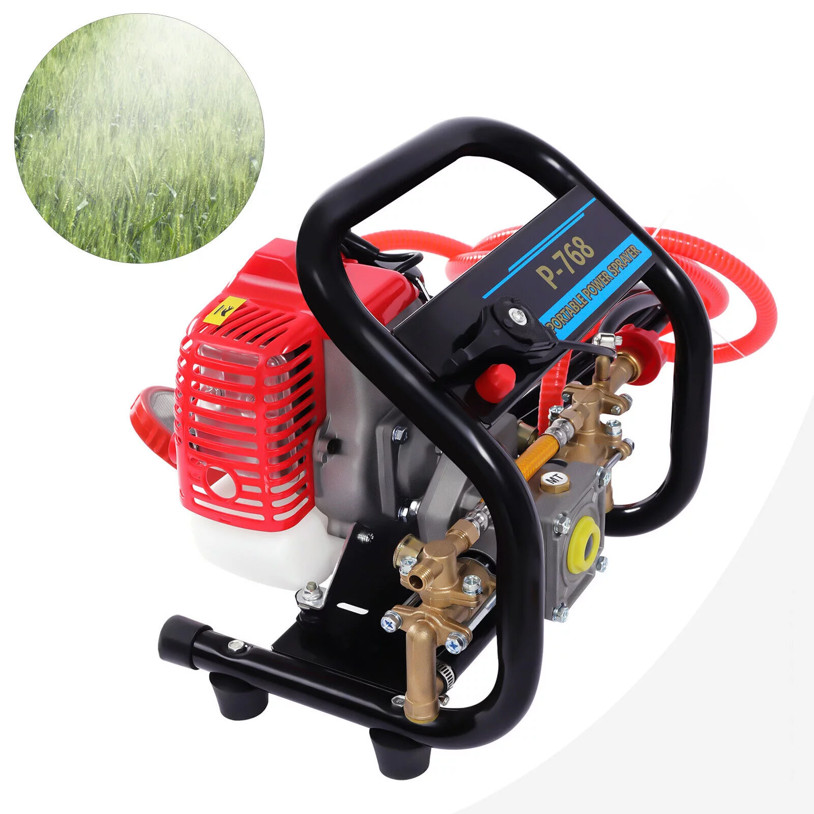 ZhdnBhnos Portable High Pressure Sprayer Painter Spraying Machine 2 Stroke 0.9HP 26cc Gasoline Engine Backpack Leaf Blower
