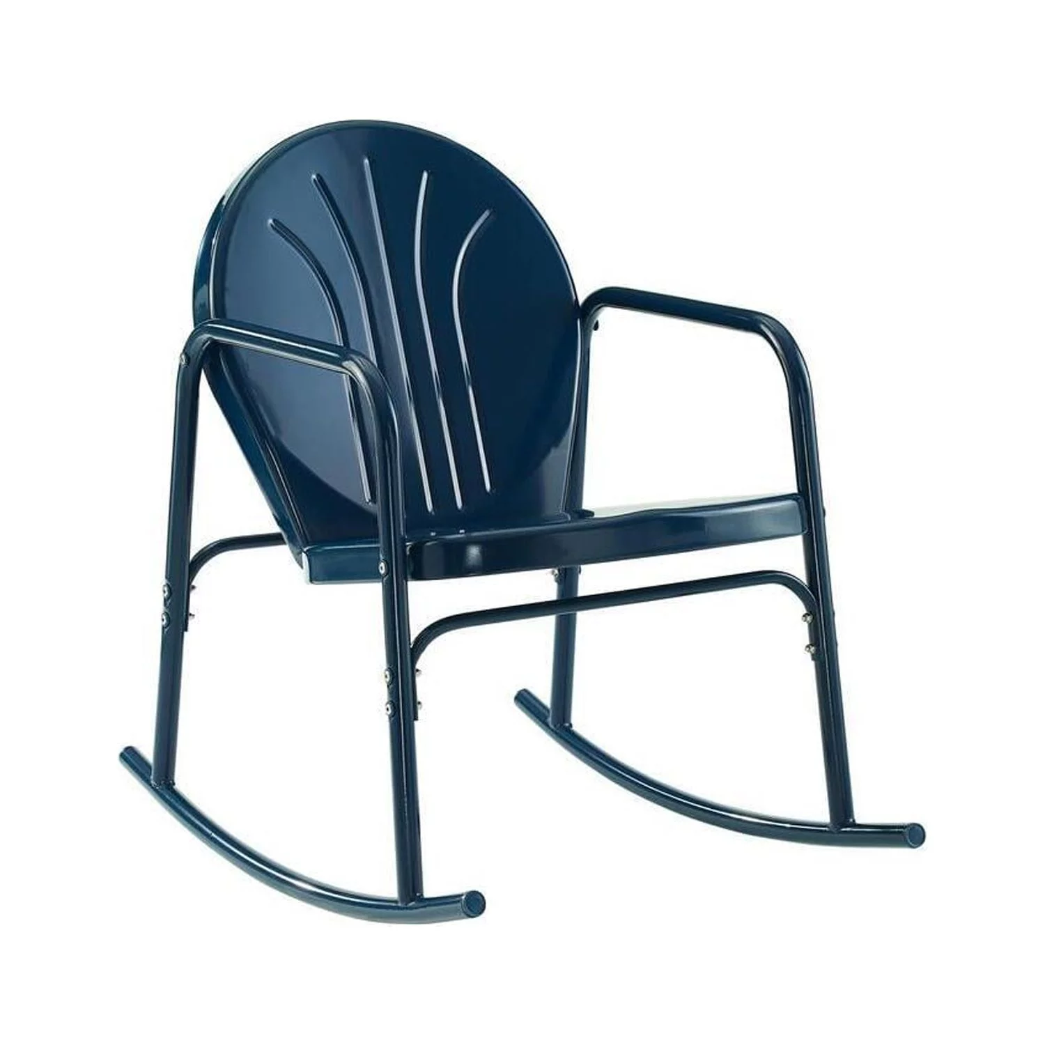 Maykoosh Victorian Elegance 2Pc Outdoor Metal Rocking Chair Set Navy Gloss - 2 Rocking Chairs