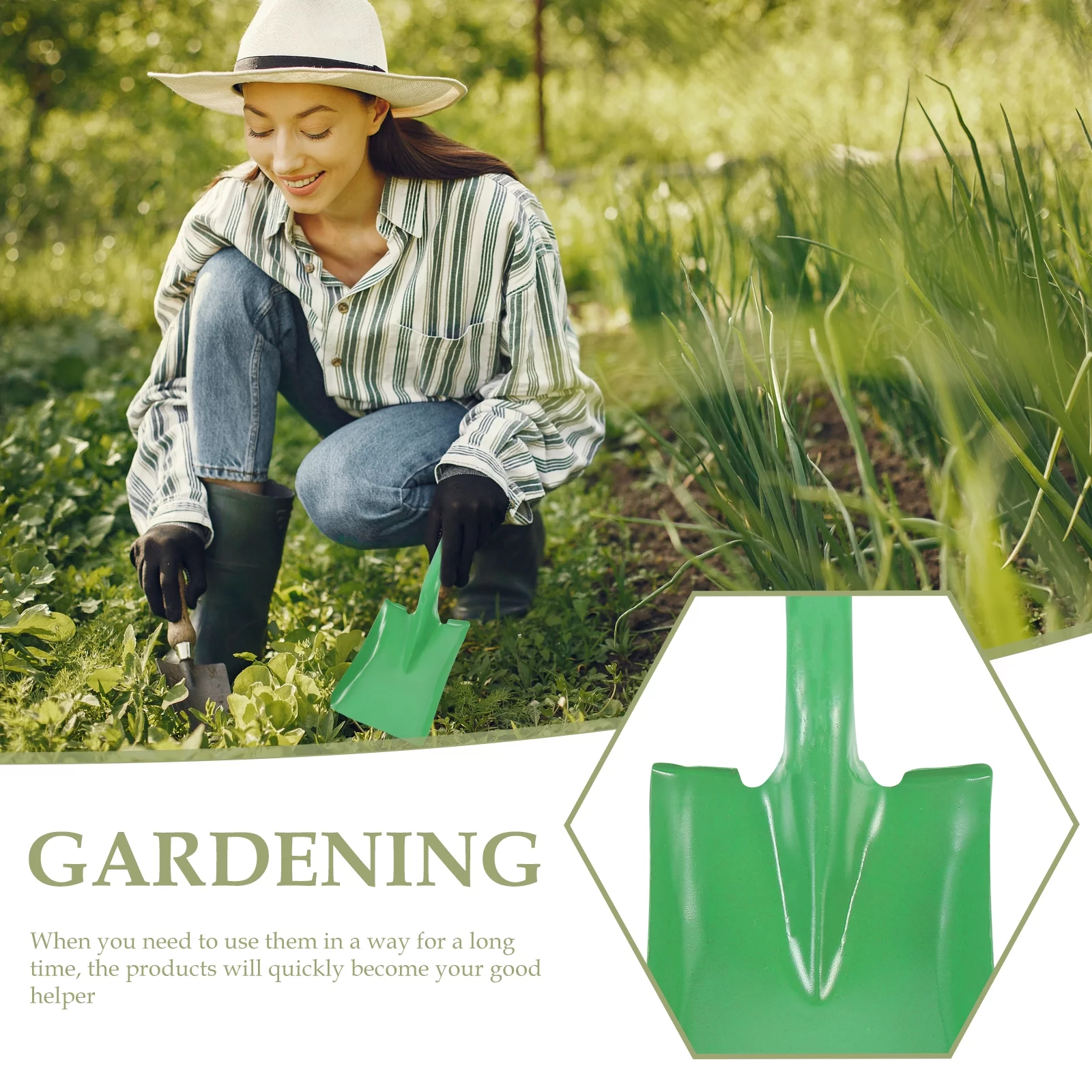 Coal Shovel Transplanting Household Garden Soil Scoop Iron Weeding Shovels Digging Sand Square Overall