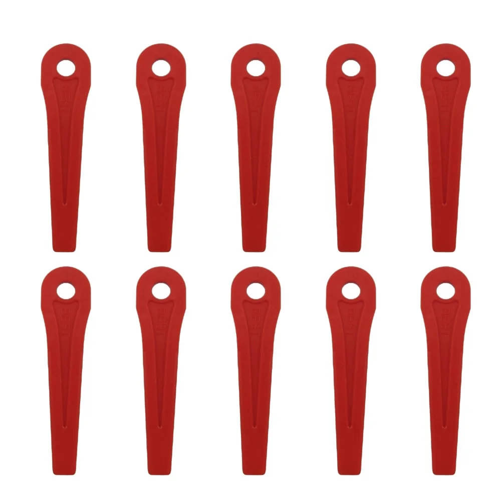 10pcs Nylon Mowing Petrol Electric Power Garden Tools Lawnmowers Grass Strimmers Trimmers Durable Lawn Mower Parts (Red)