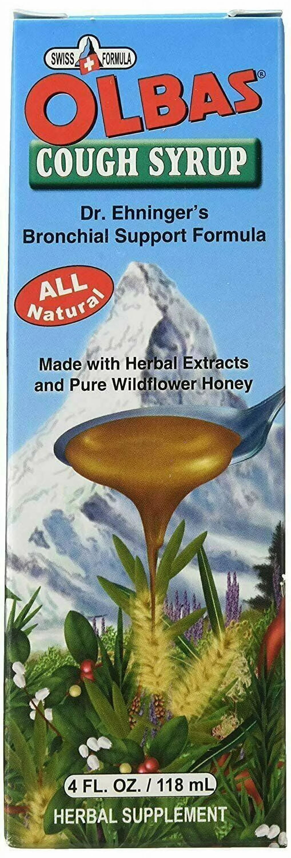 Olbas Natural Cough Syrup, Herbal Extracts & Wildflower Honey, 4 oz, 3-Pack