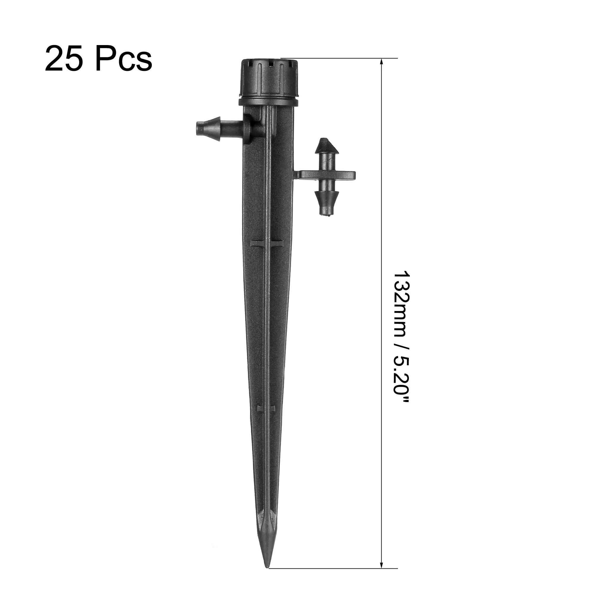 Uxcell 360 Degree Spray Dripper Micro Emitter Irrigation Watering System Plastic Black 25Pcs