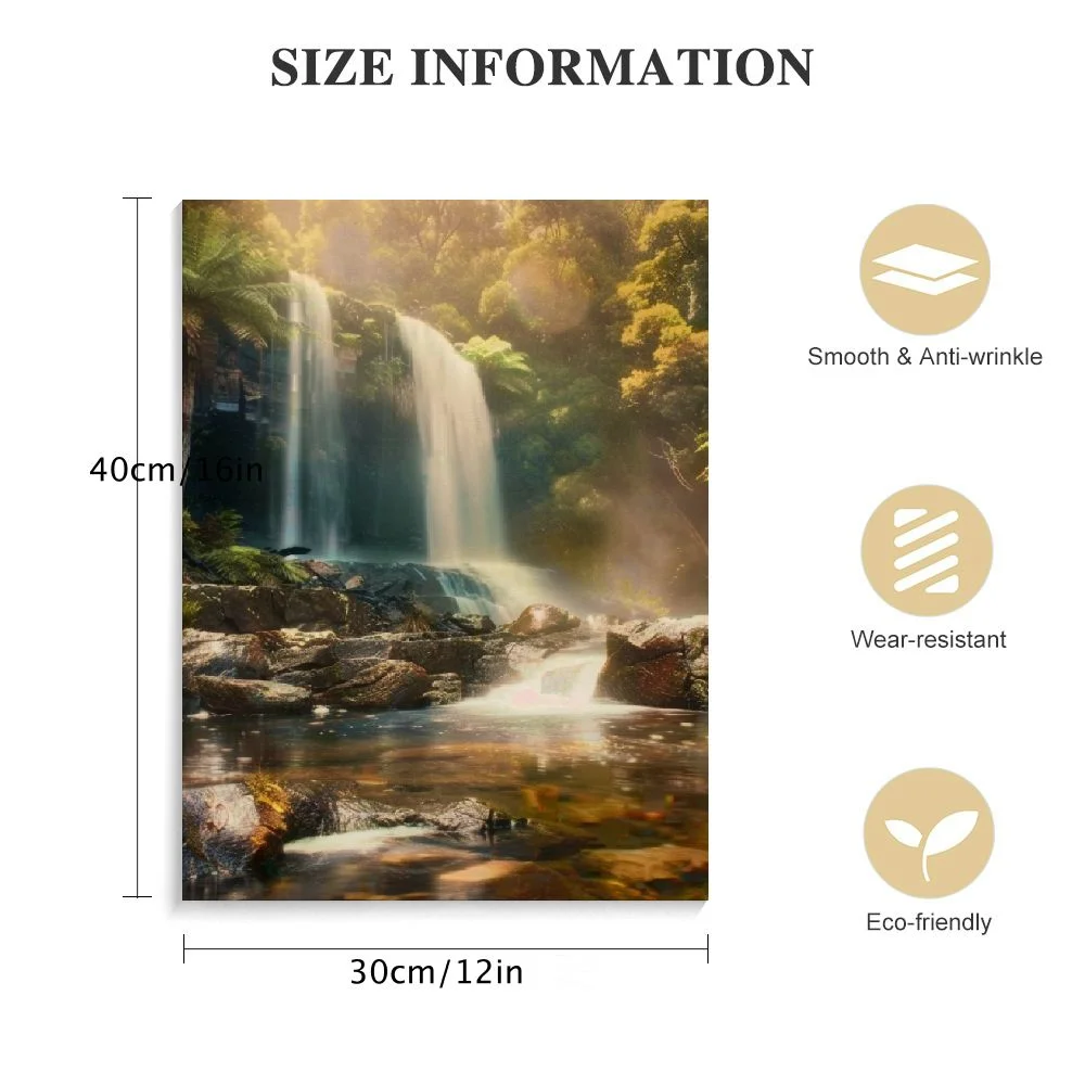 Gotuvs  Canvas Wall Art for Home Decor Sunset Wall Painting Canvas Waterfall Creek Picture Printed On Canvas Wall Decor