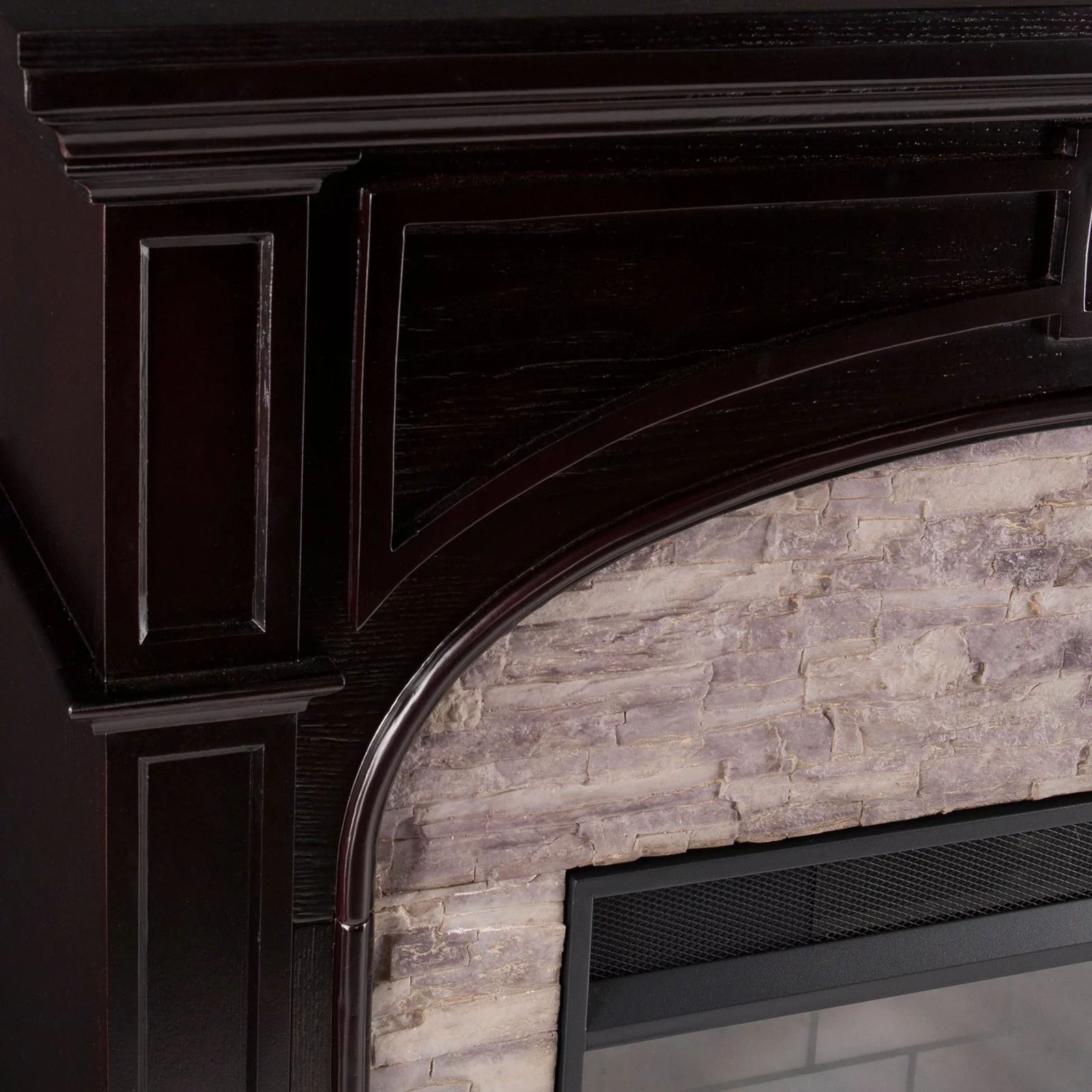 Southern Enterprises Tanaya Electric Black Fireplace