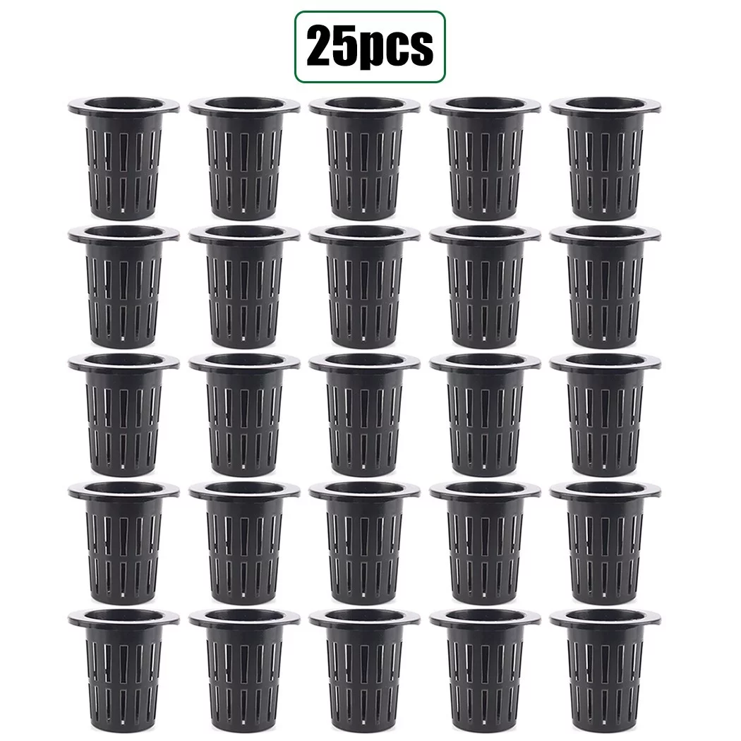25 Pcs Hydroponic Pot Net Cup Hydroponic Containers Garden Plant Basket