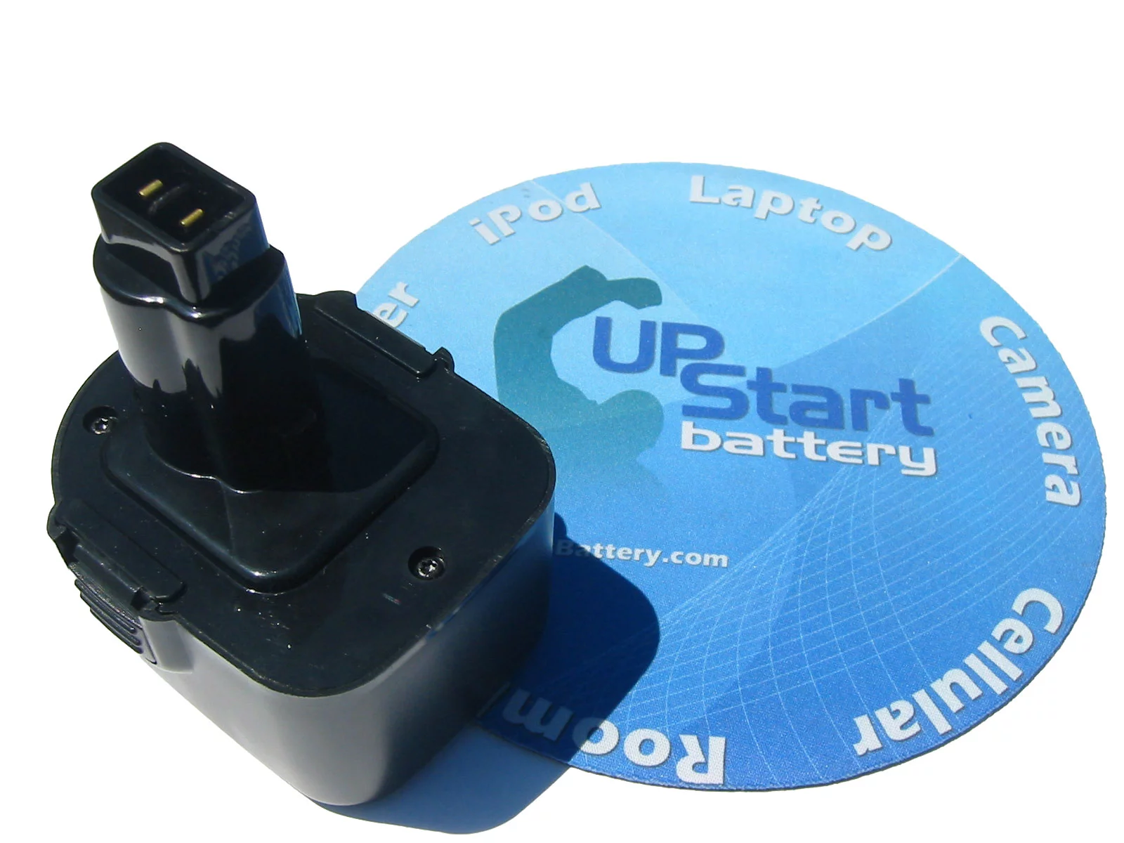 2-Pack UpStart Battery DeWalt DC727KA Battery - Replacement DeWalt 12V Battery (2000mAh, NICD)