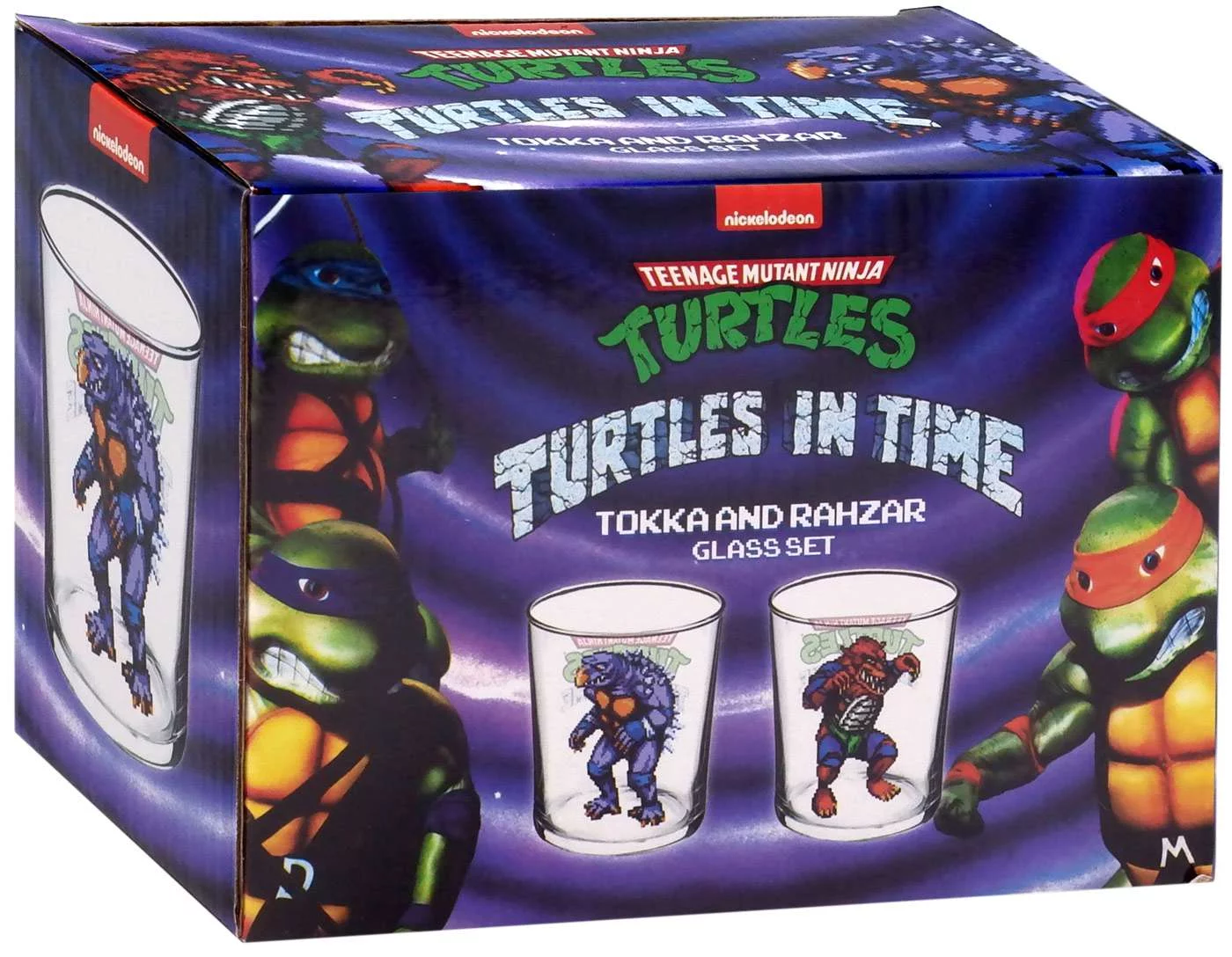 Teenage Mutant Ninja Turtles Turtles in Time Tokka & Rahzar Glass Set