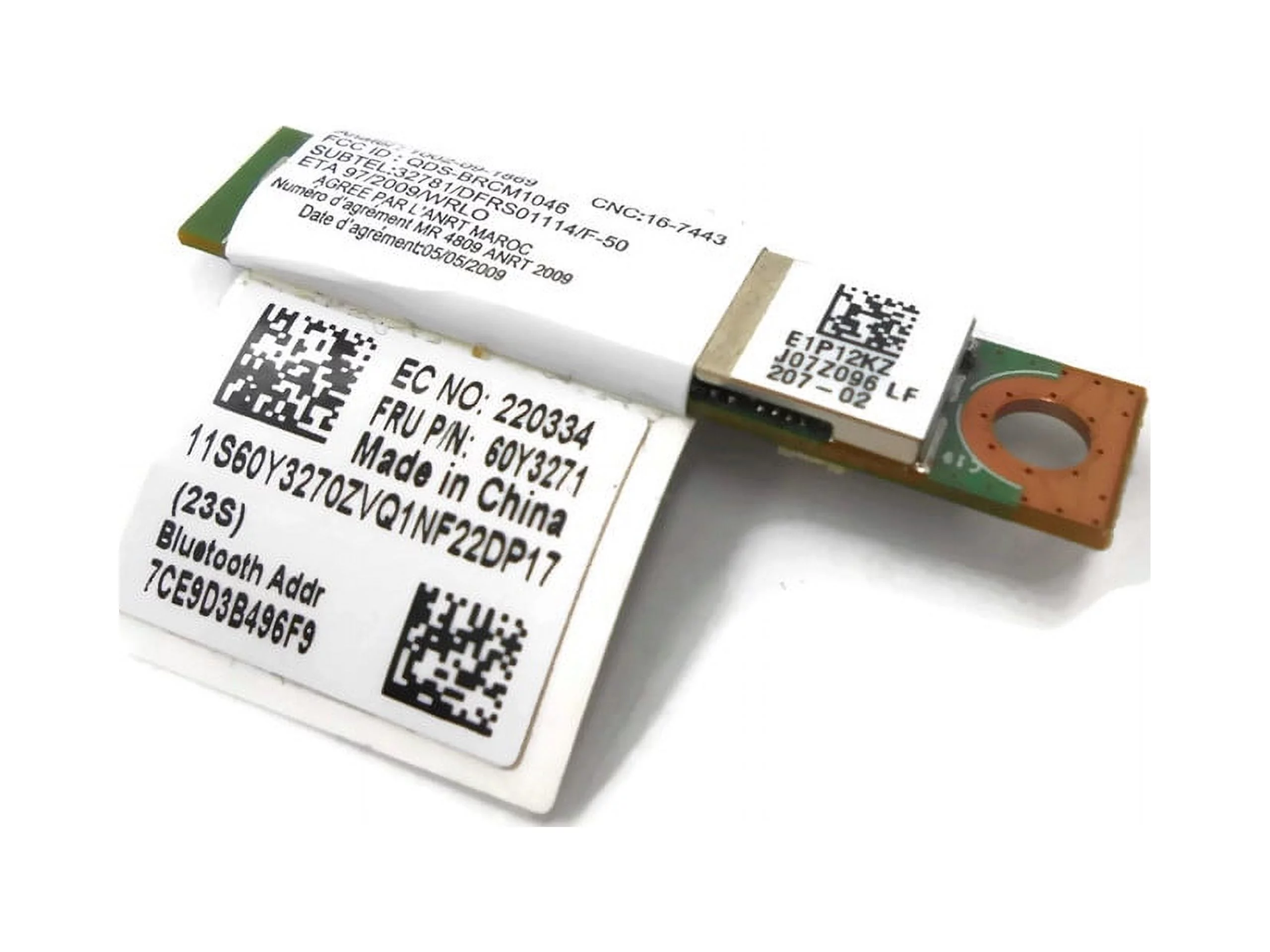 Lenovo Thinkpad T510 T520 Bluetooth Card 60Y3271