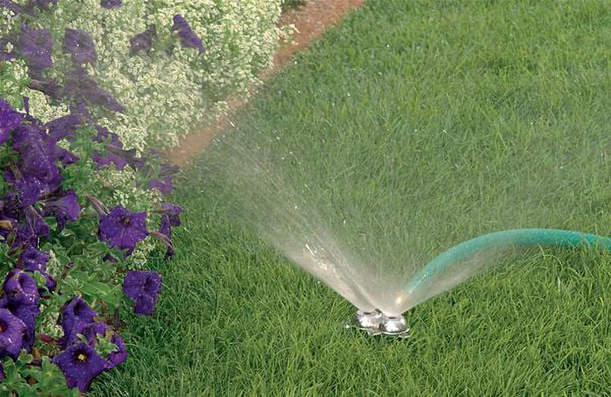 Orbit Metal Yard Sprinkler for Hoses - Twin Circle Spray - Lawn Watering, 58020N