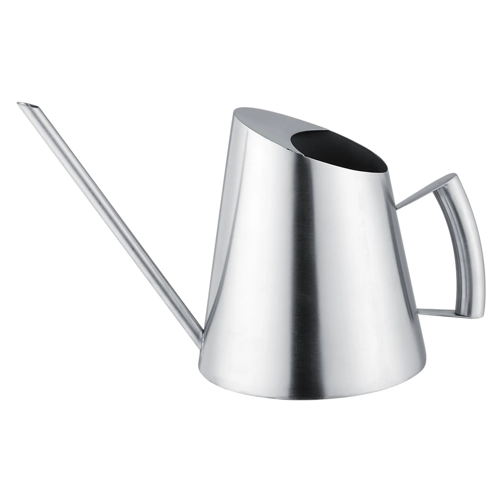 Delaman Watering Can, 1500ml Stainless Steel Brushed Garden Watering Can Planting Indoor Outdoor