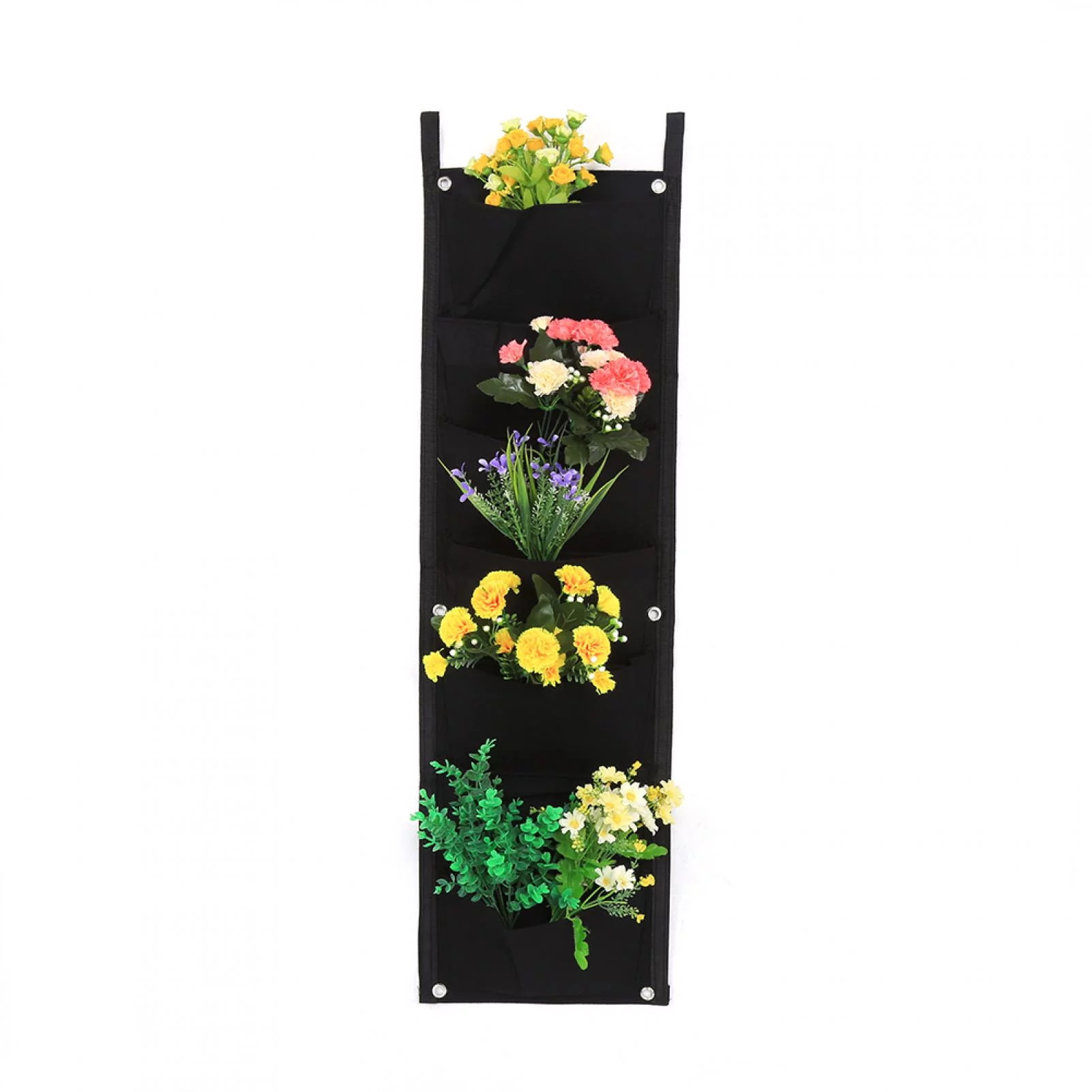 Plant Bag - Vertical Felt Garden Plant Grow Container Bags Wall Hanging Planter(7 Pocket)