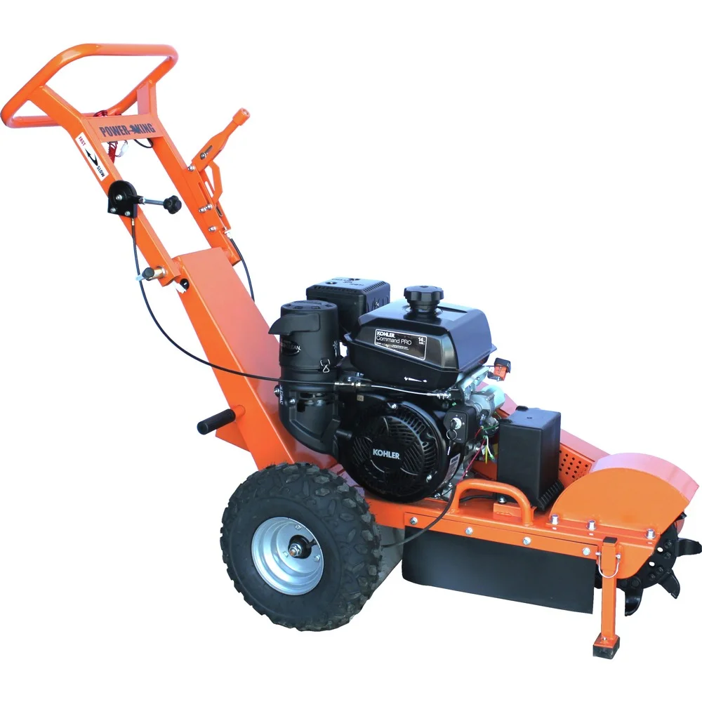 PowerKing PK0803-EH 10 in. 14HP Stump Grinder Chipper Shredder with Extra Teeth