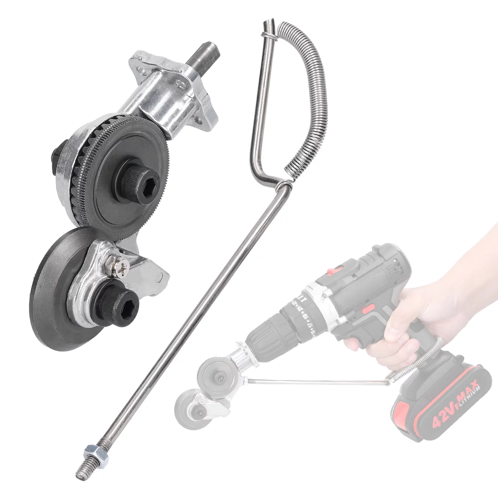 Electric Drill Metal Plate Auxiliary Cutter 0.8mm Metal Iron Tin Plate Quick Cutting Tool Labor-Saving Electric Drill Cutter Accessory Retrofit Shears