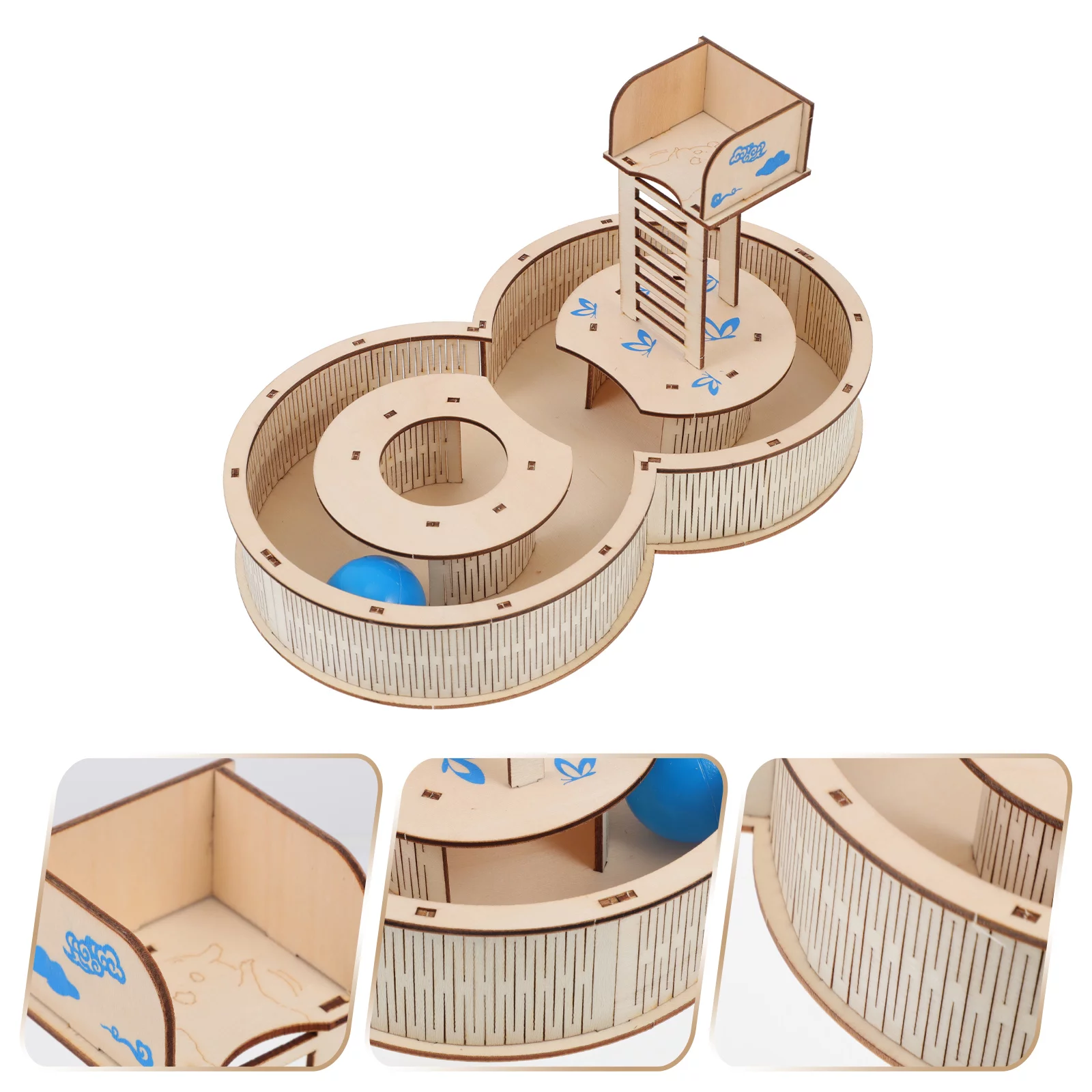 Wooden Hamster Maze Toy Pet Labyrinth Toy Small Animals Playground Toy