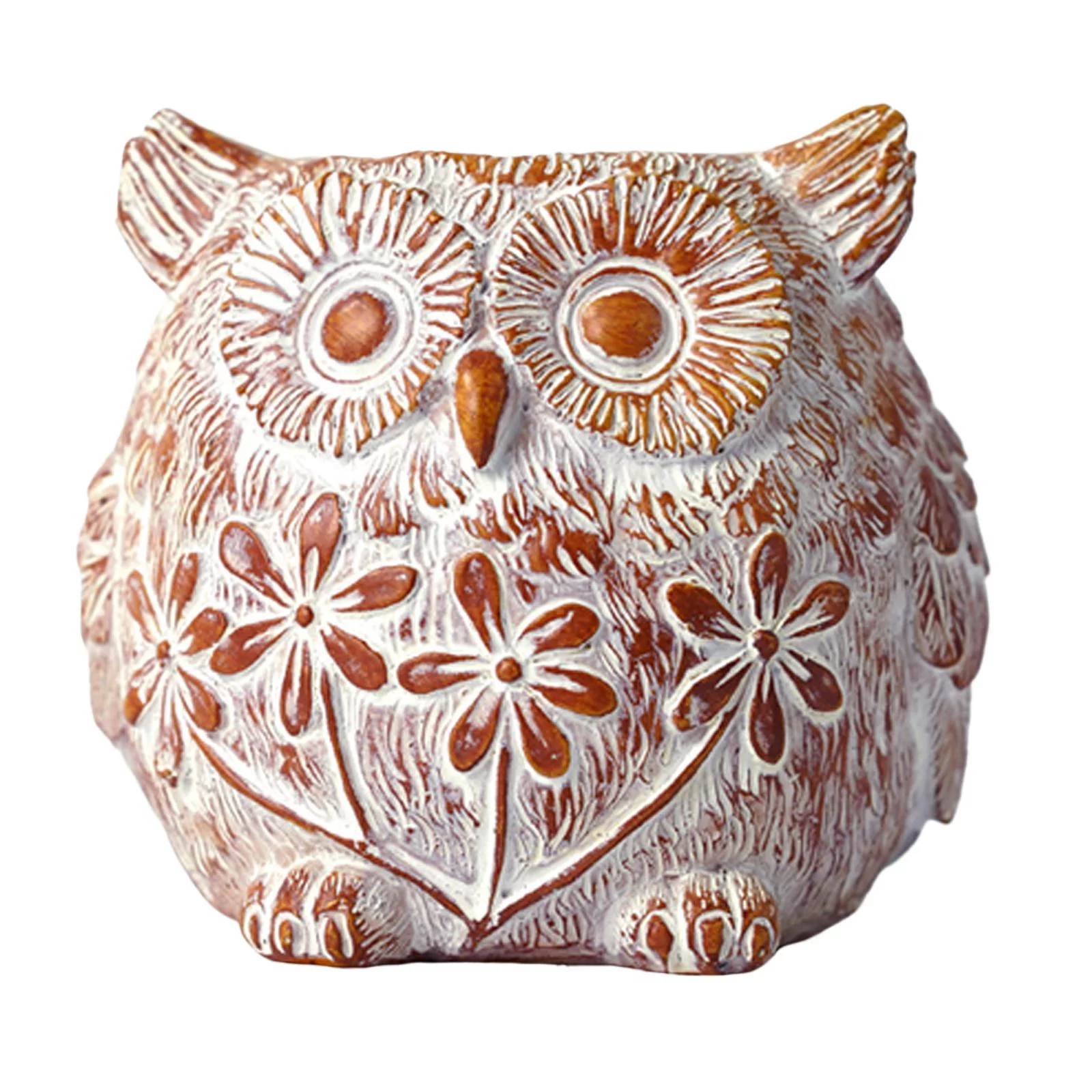 Creative Succulent Planter, Hand Painted Desktop Ornament Planters Cute Pot for Office Outdoor Indoor garden and home Decor Owl