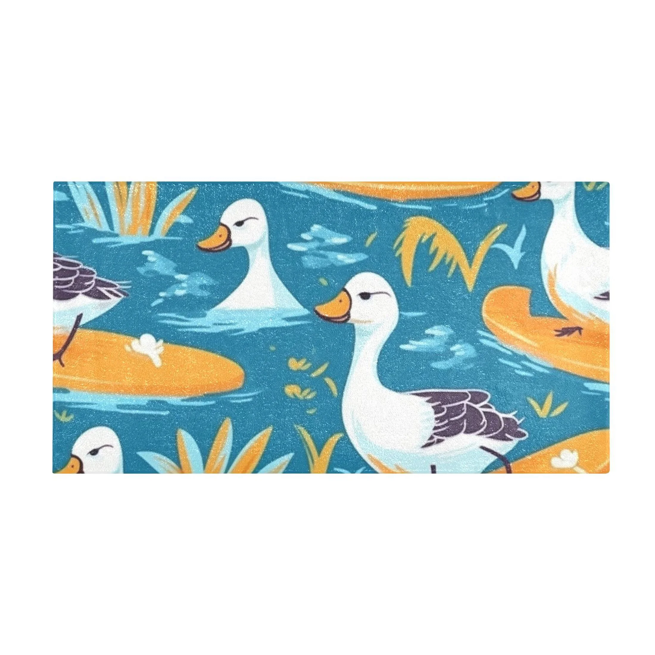 Duck Swimming Luxury Kitchen Rug Non Slip Bathroom Plush Mat Shaggy Bedroom Carpet 39