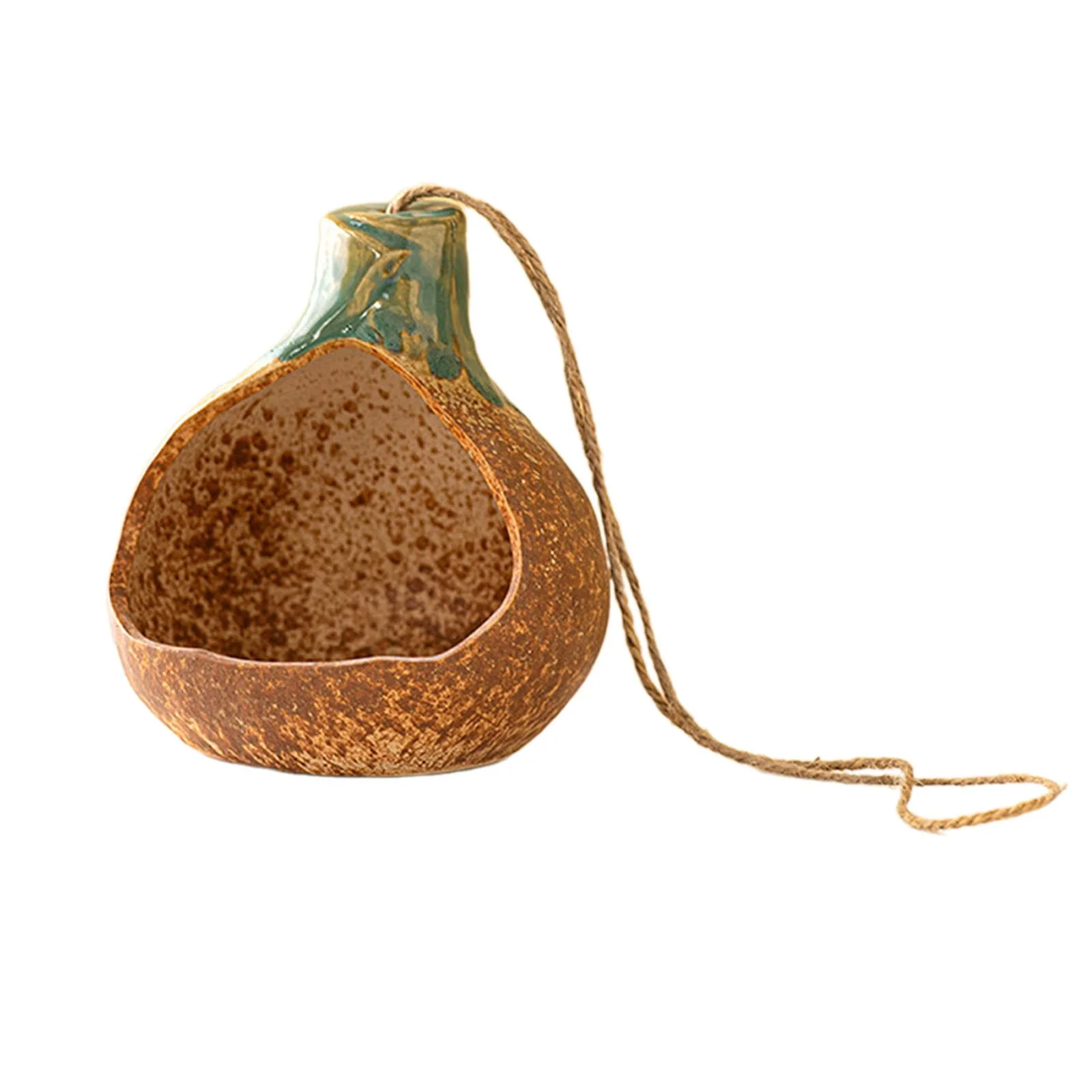 Miulika Ceramic Flower Vase Hanging Planter Yard Plant Pot Holder Hanging Plant Basket for Fence,Indoor Outdoor Plants,Lawn,Farmhouse