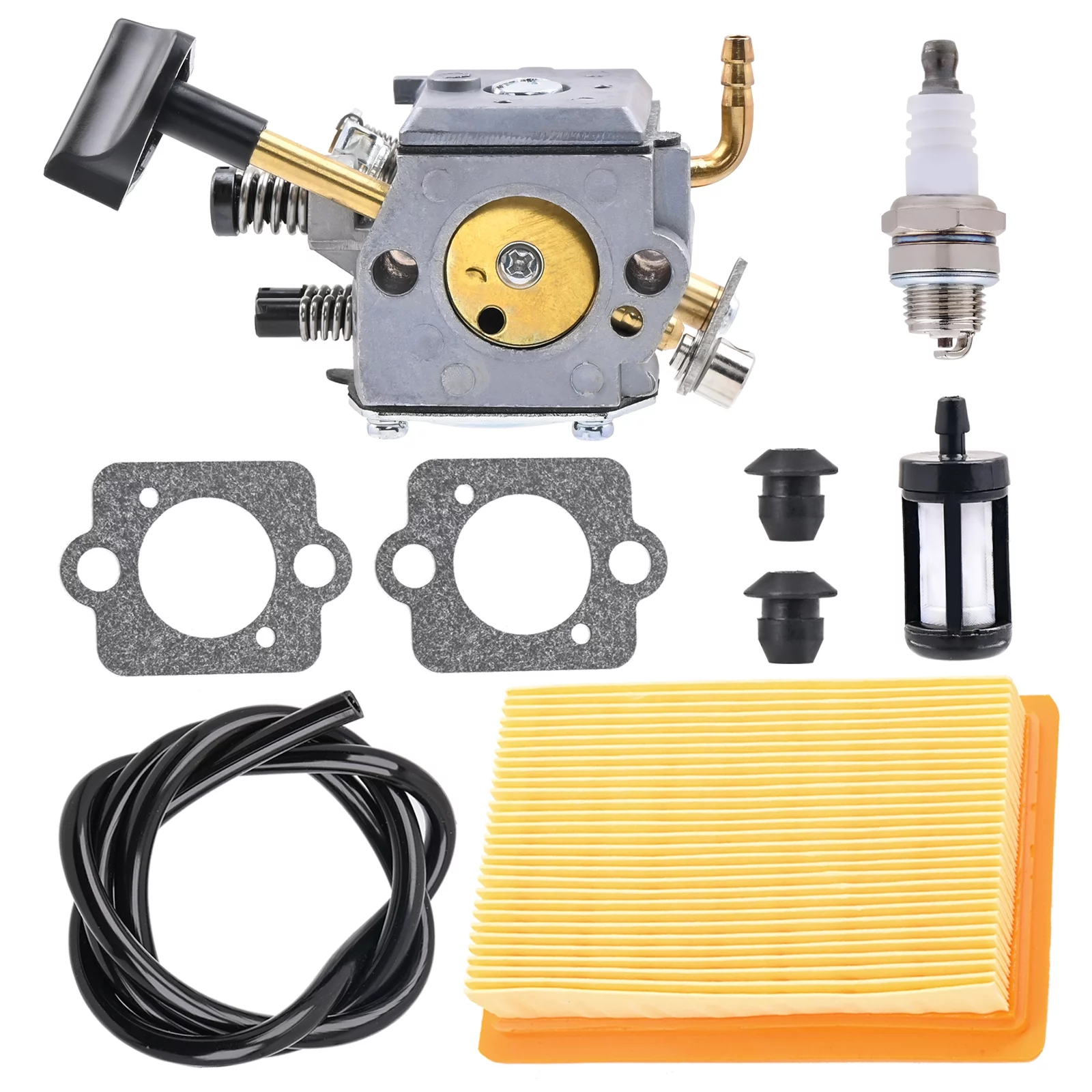 NIMTEK Carburetor For STIHL BR340 BR340L BR380 BR420 BR420C SR340 SR420 Walbro HD-4A HD-4B HD-13B Carburetor 4203-120-0603 4203-120-0605 Backpack Blower Carb With Air Filter & Fuel Line Kit