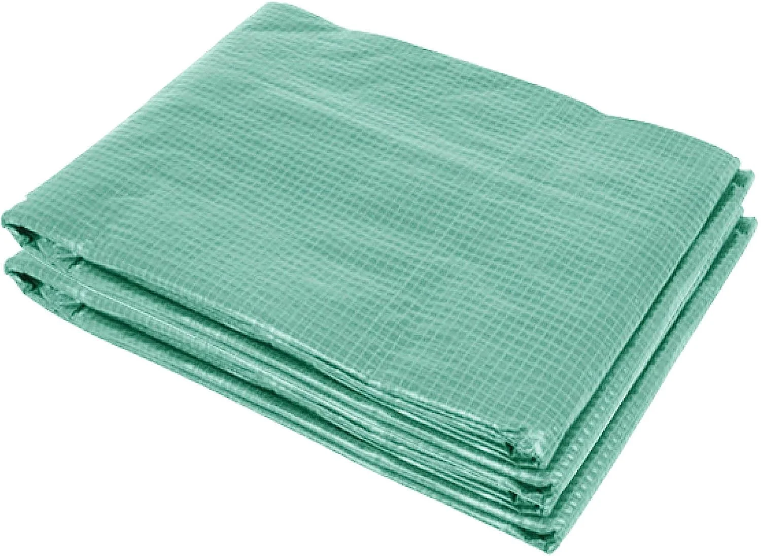 9.8' X 6.6' X 6.6' Greenhouse Replacement Walk-In PE Hot House Cover With 6 Windows Roll-Up & Zipper Door, Green