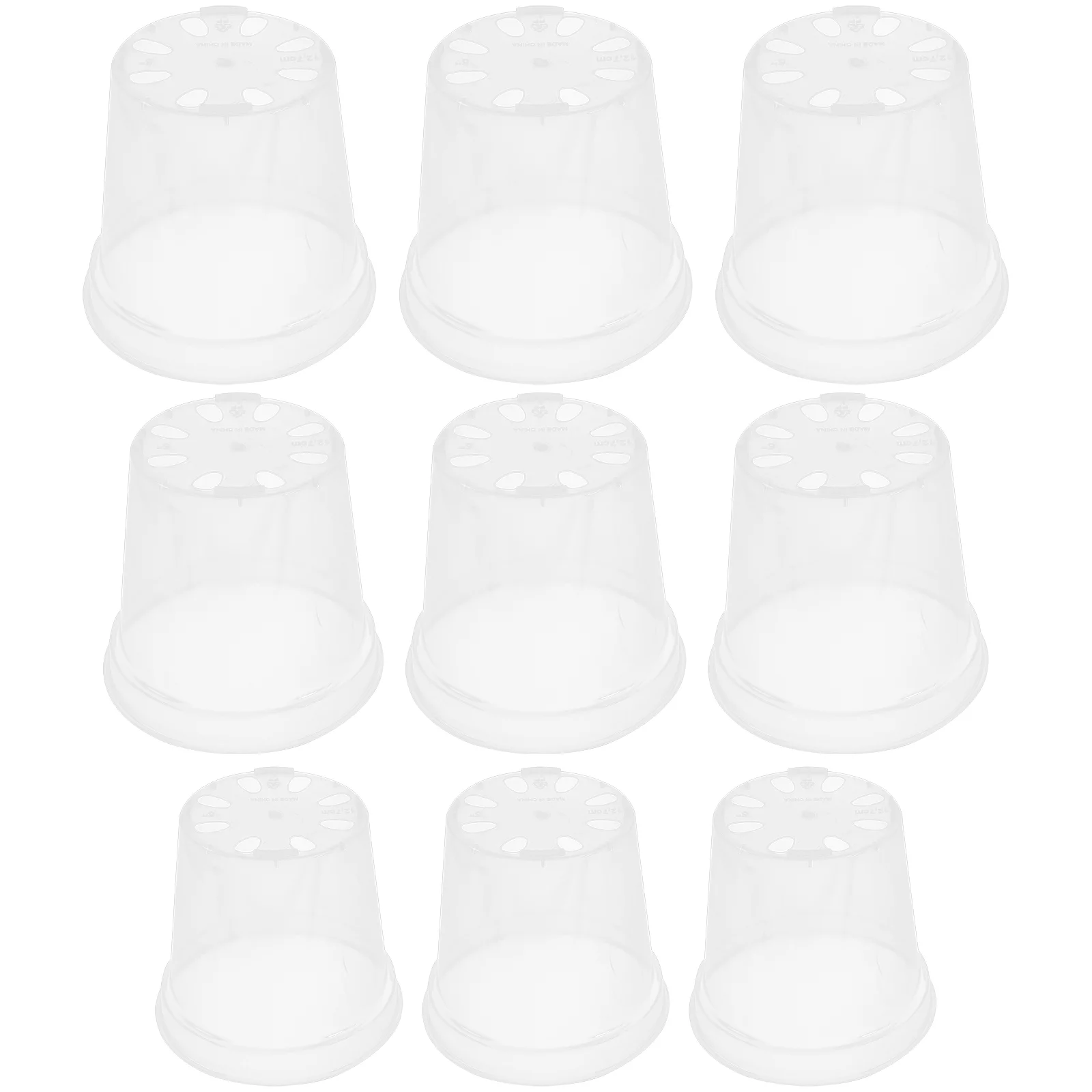 9 Pcs Plants Indoor Indoor_plants Clear Orchid Pots Planting for Flowerpot Hydroponics with Hole Plastic