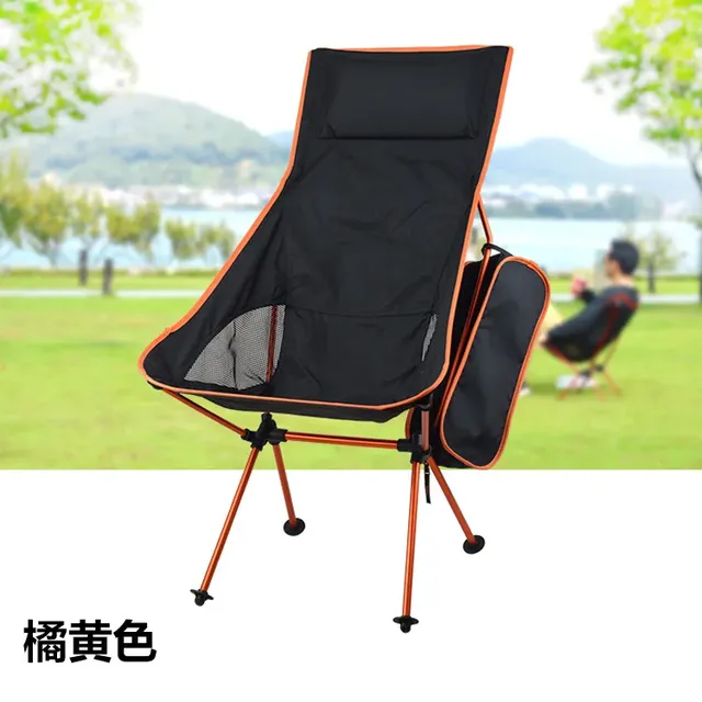 Outdoor Folding Large  Pillow Aluminum Alloy Camping Barbecue Fishing Sketch Beach Chair