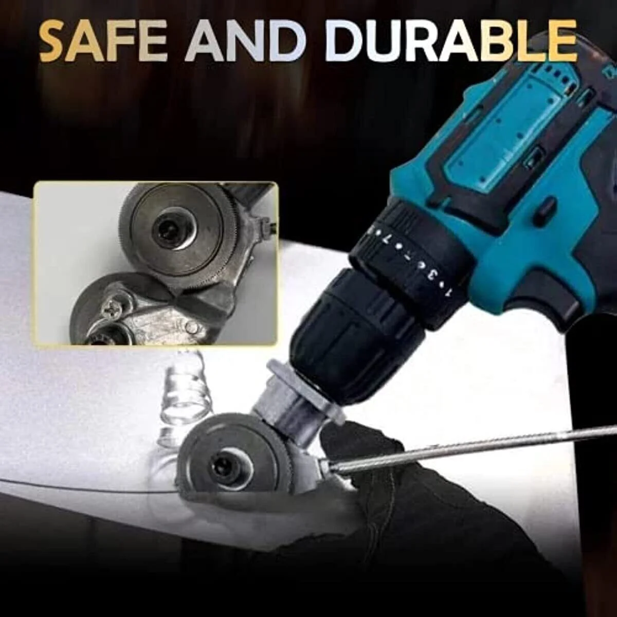 Electric Drill Shears Plate Cutter Attachment Metal Iron Tin Quick Cutting Tool