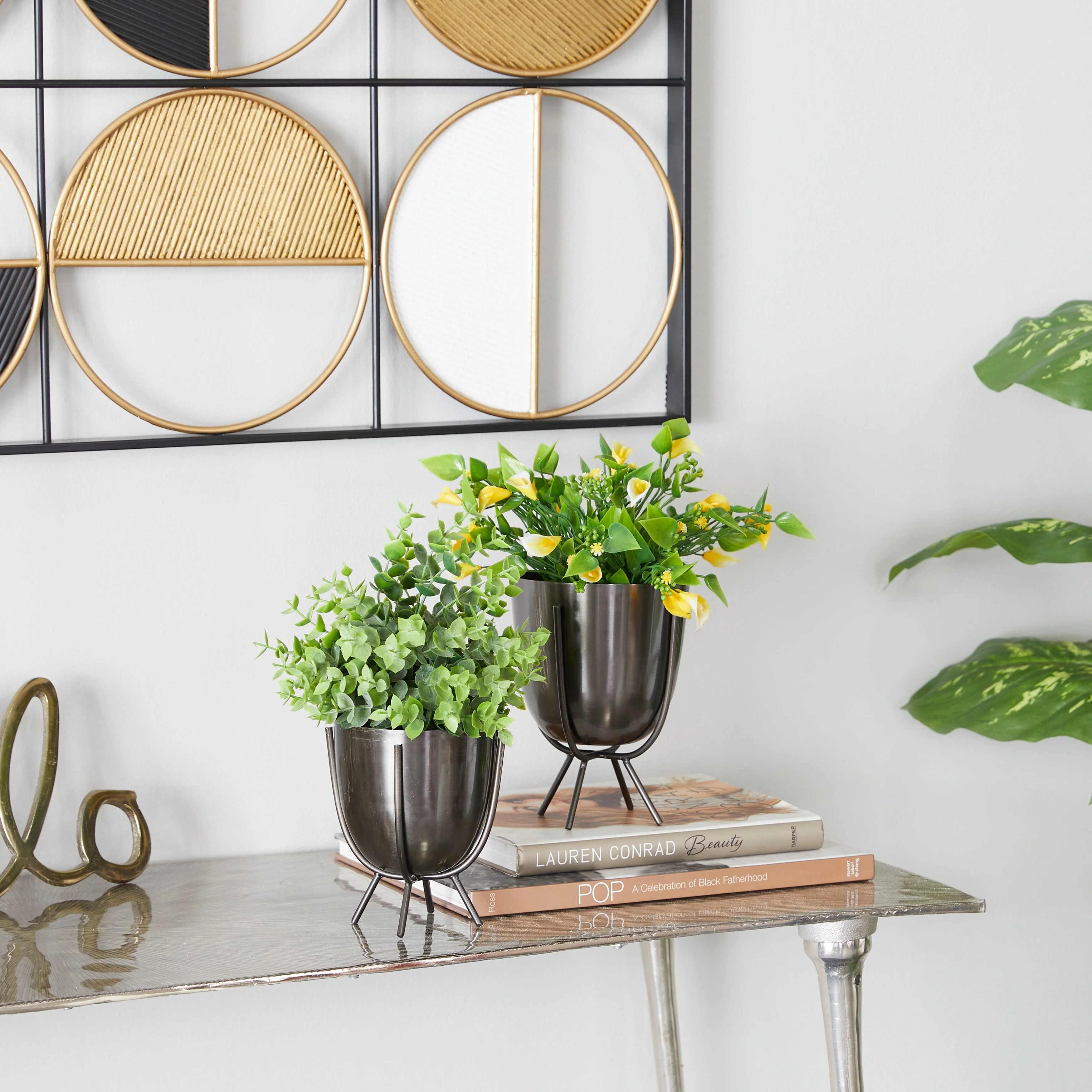 CosmoLiving by Cosmopolitan  Metal Contemporary Planter (Set of 2) - S/2 7