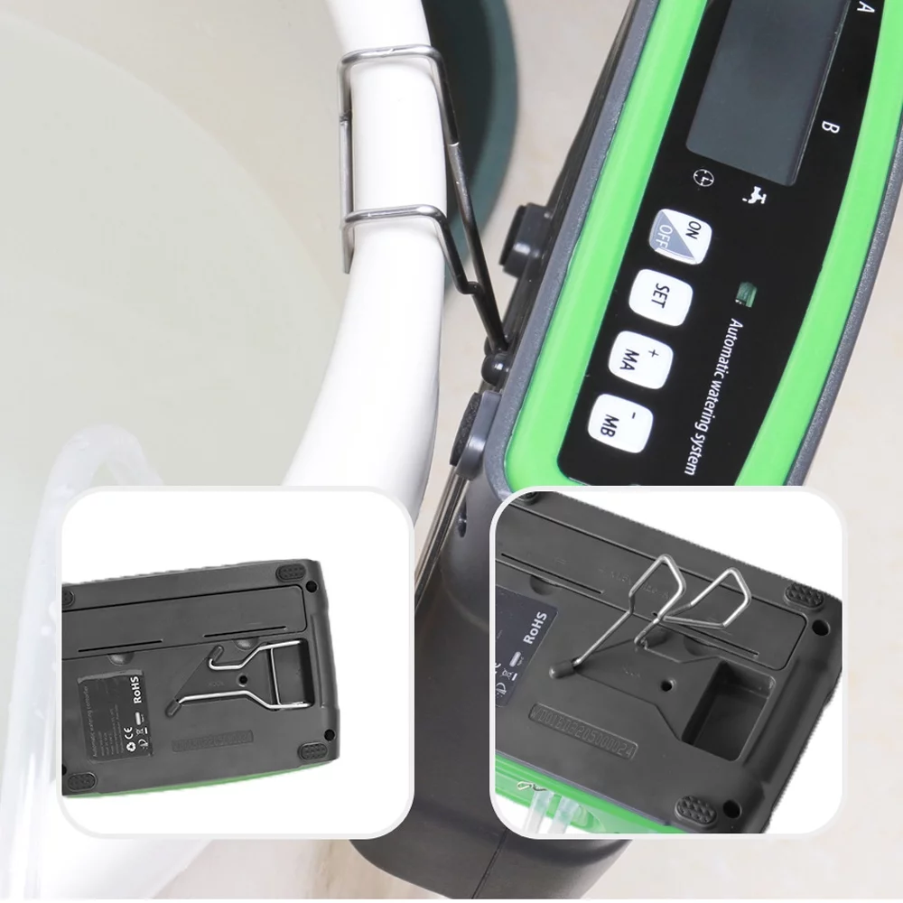 Intelligent Automatic Watering Device Double Pump Timed Waterer Garden Terrace Drip Irrigation System for 20 Potted Plant Flower