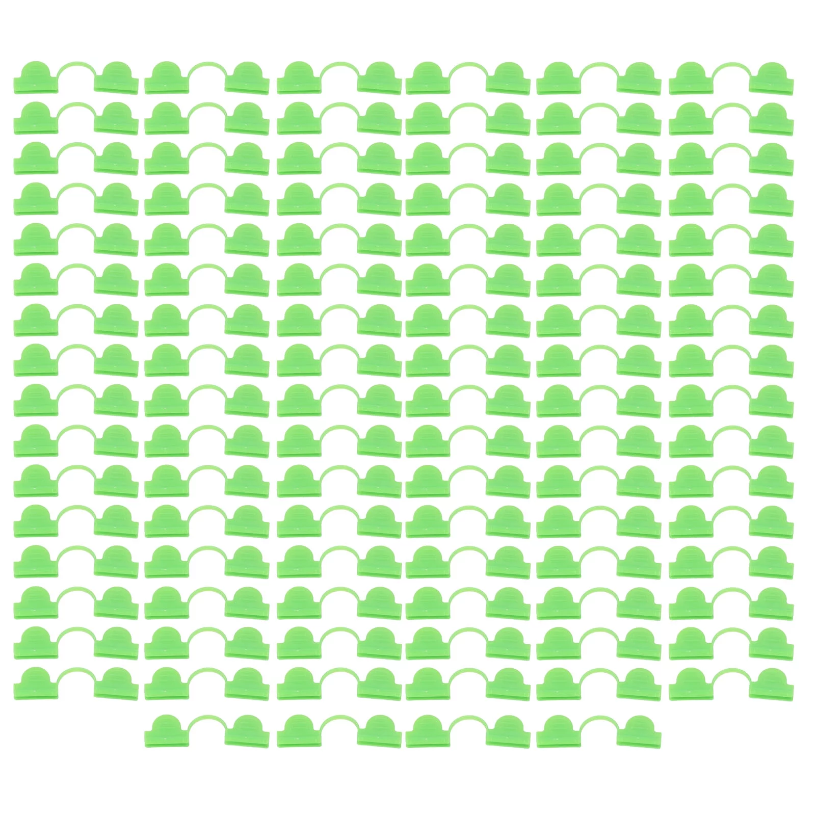 Verdant Touch Shading Garden Hoop Greenhouse Clip 100PCS Greenhouse Clamp Plastic Double Head Shading Garden Hoop Greenhouse Clip Fiberglass Gardening Supplies 5mm Light Green