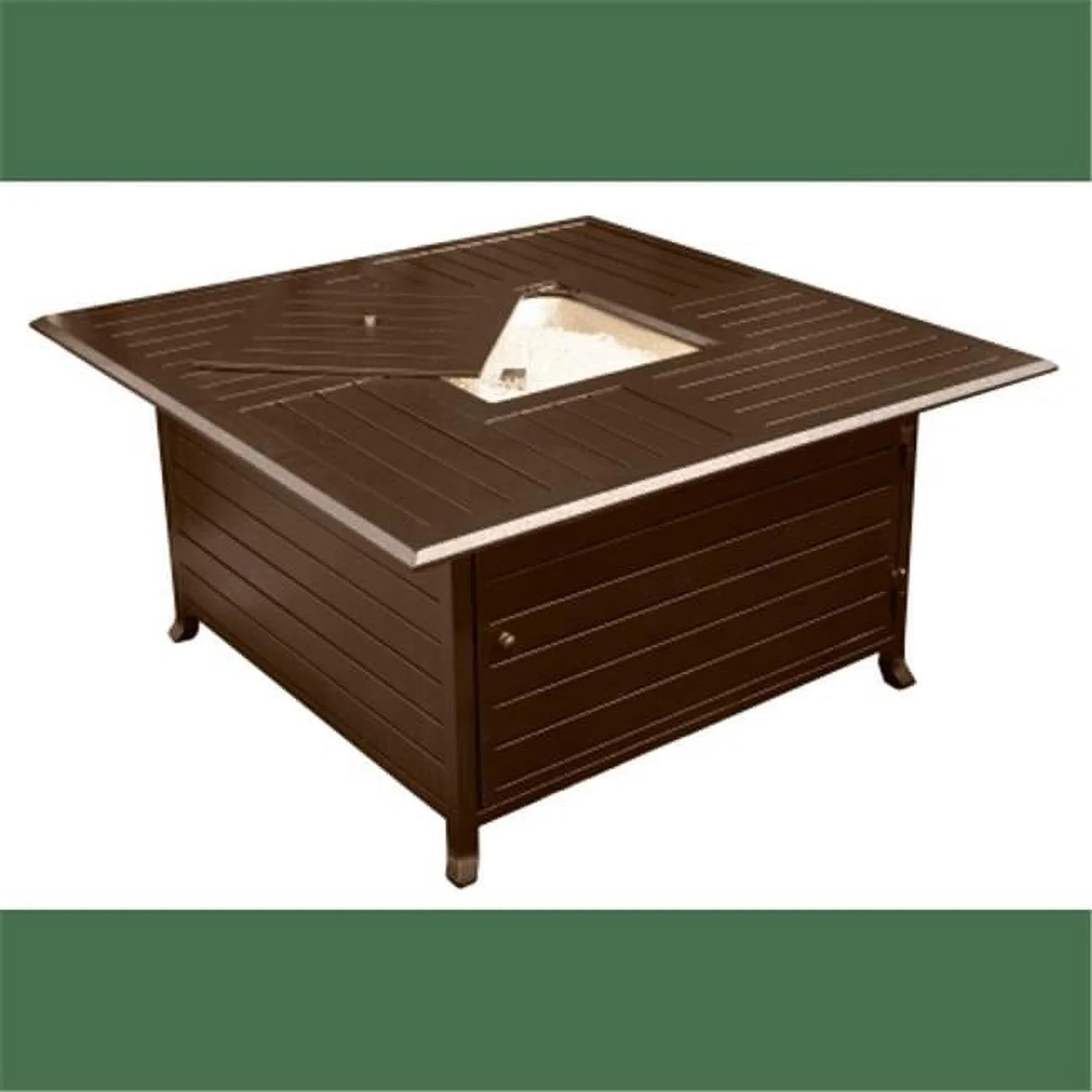 45 in. 40,000 BTU Freestanding Liquid Propane Square Table Fire Pit