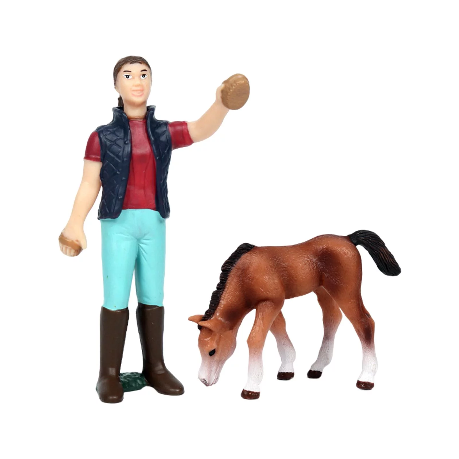 Simulated Farm Animals Figures farmer toy Keeper Early Learning Toys Collection Playsets Decor Model Figurines for , G G