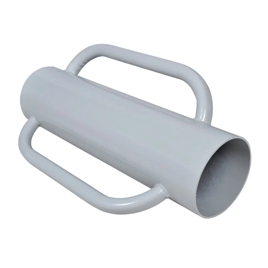Anself Fence Post Driver with Handles Steel Silver Height 23.6