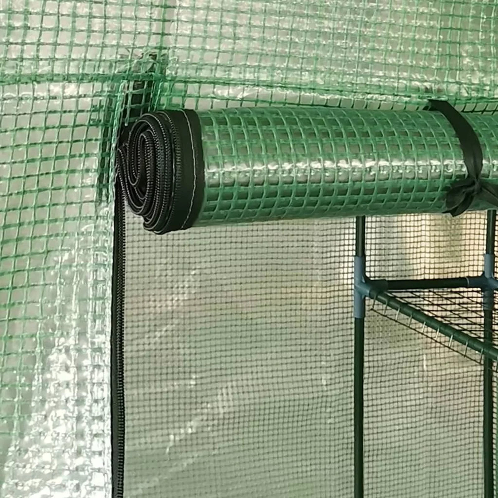 Andoer Greenhouse with Shelves Steel 56.3