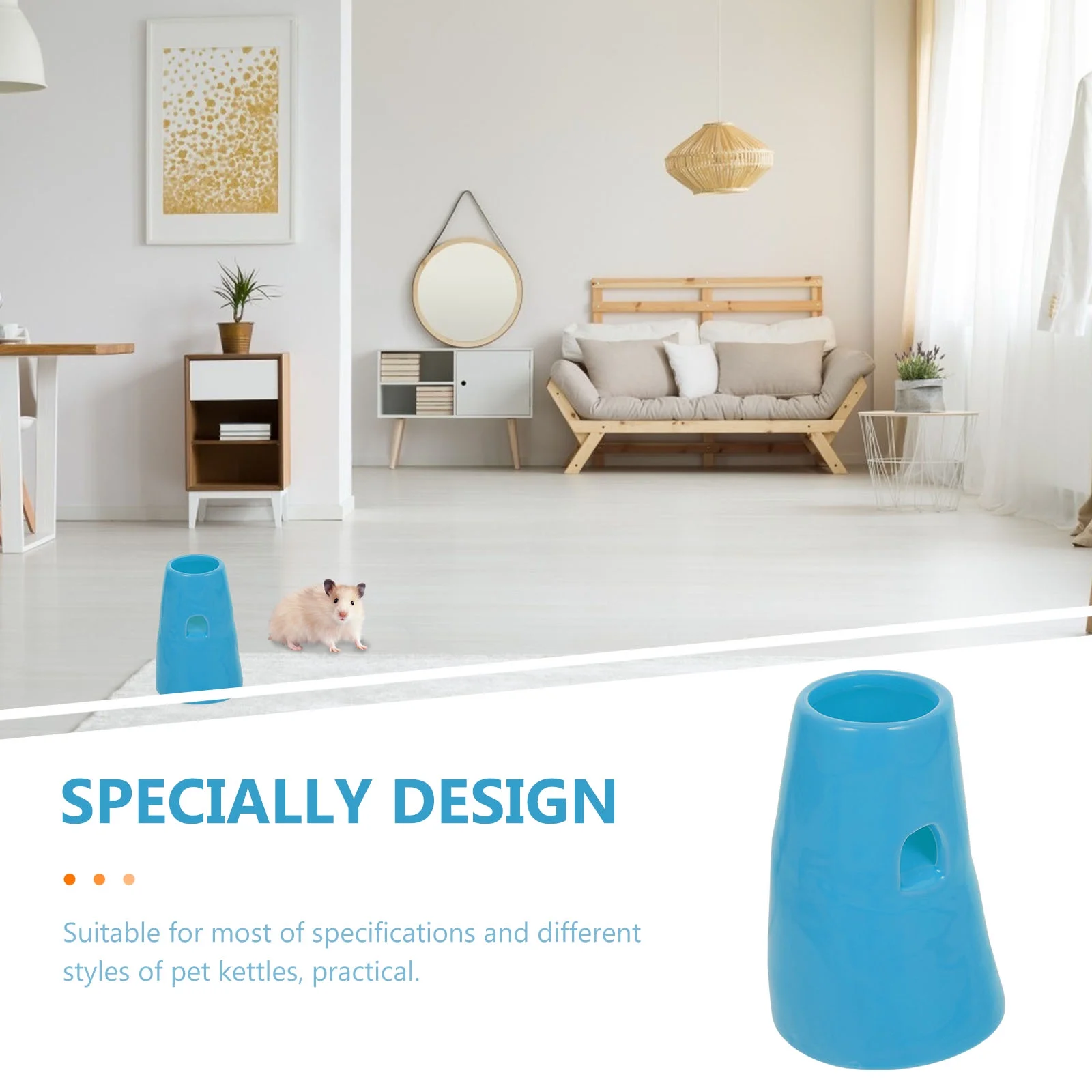 Ceramics Pet Watering Fountain Dispenser Feeder Drinking Bottle Holder Hamster Base