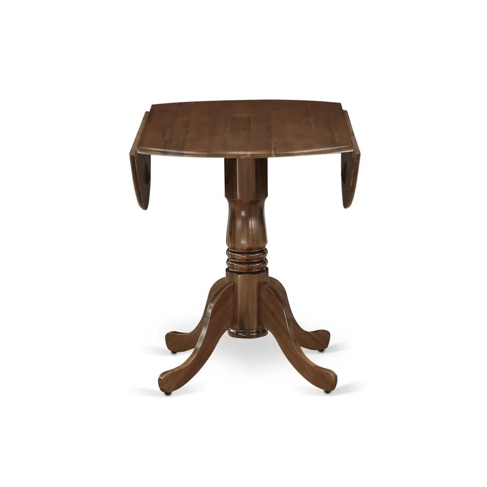 East West Furniture 5 Pc Dining Set Contains a Round Wooden Table and 4 Upholstered Chairs