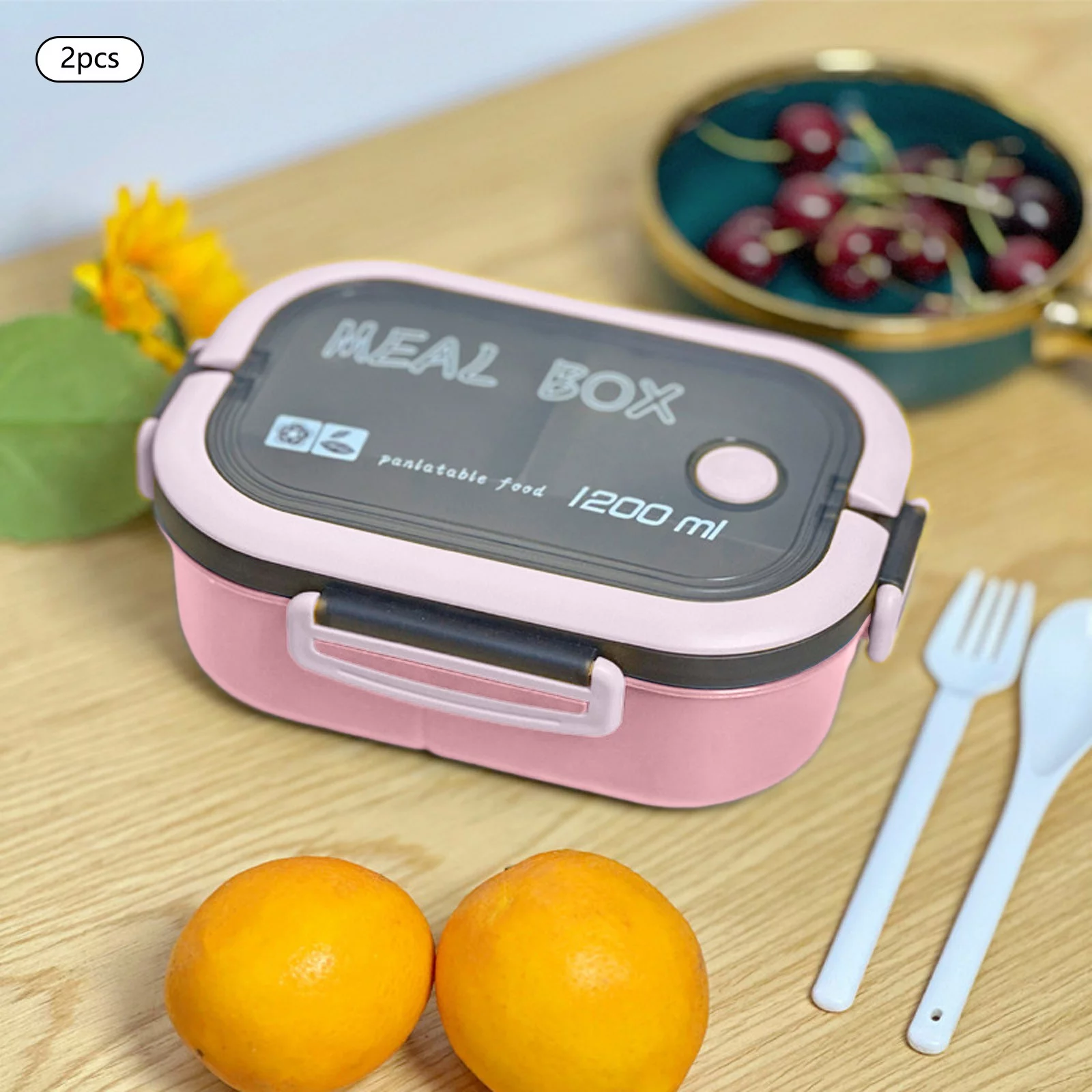 FHKOEGHS Outdoor Dining Table Set for 8 round 2PCS Double Layer Lunch Box Portable Lunch Box For Students And Office Workers Can Be