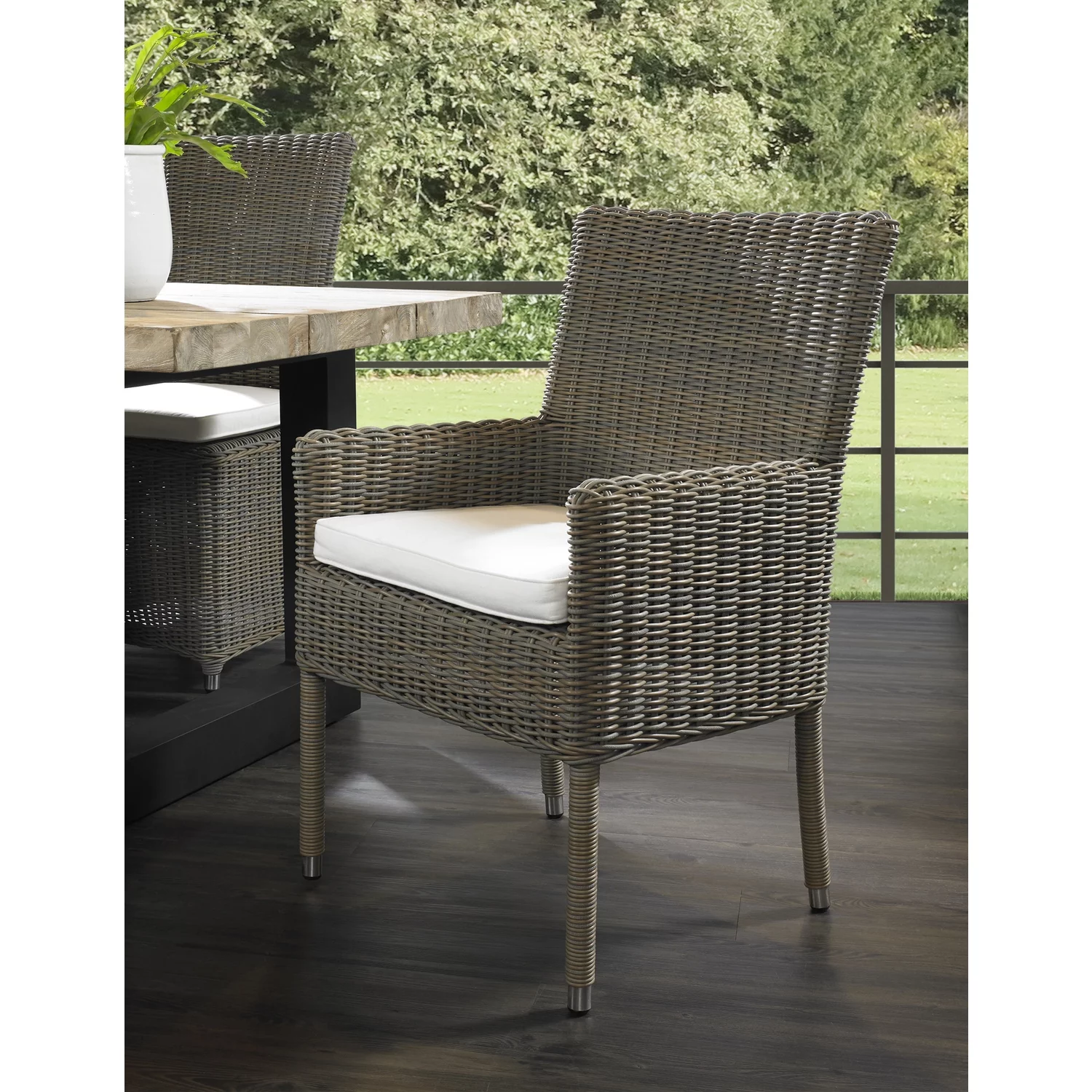 Padma's Plantation Outdoor Boca Arm Dining Chair