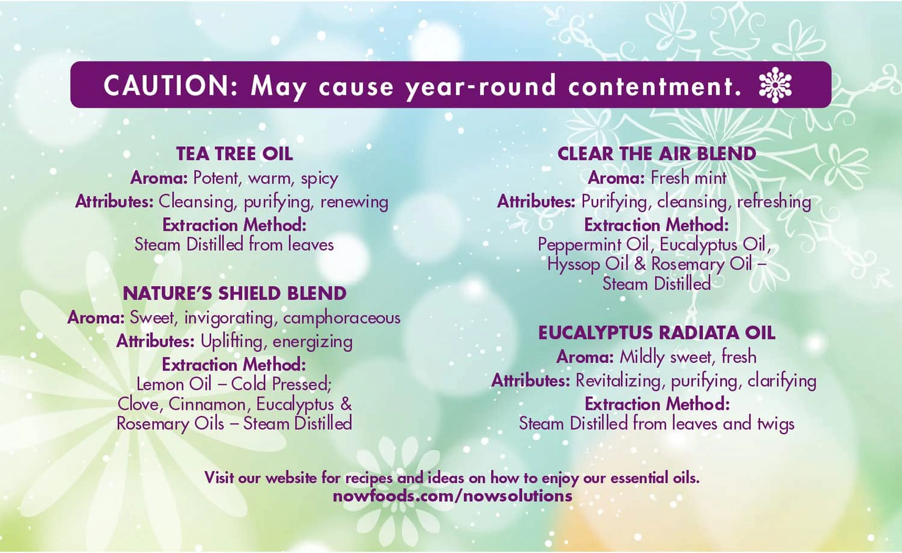 NOW Essential Oils, Seasonal Changes Balancing Aromatherapy Kit, 4x10ml Including Tea Tree, Eucalyptus Radiata, Clear the Air and Nature’s Shield Oil Blend With Child Resistant Caps