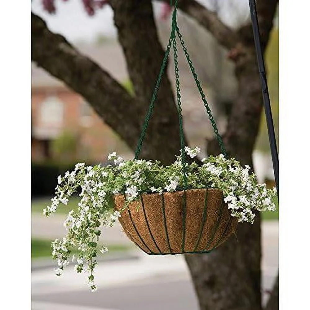 88503 Growers Series Hanging Basket, Green, 14-Inch