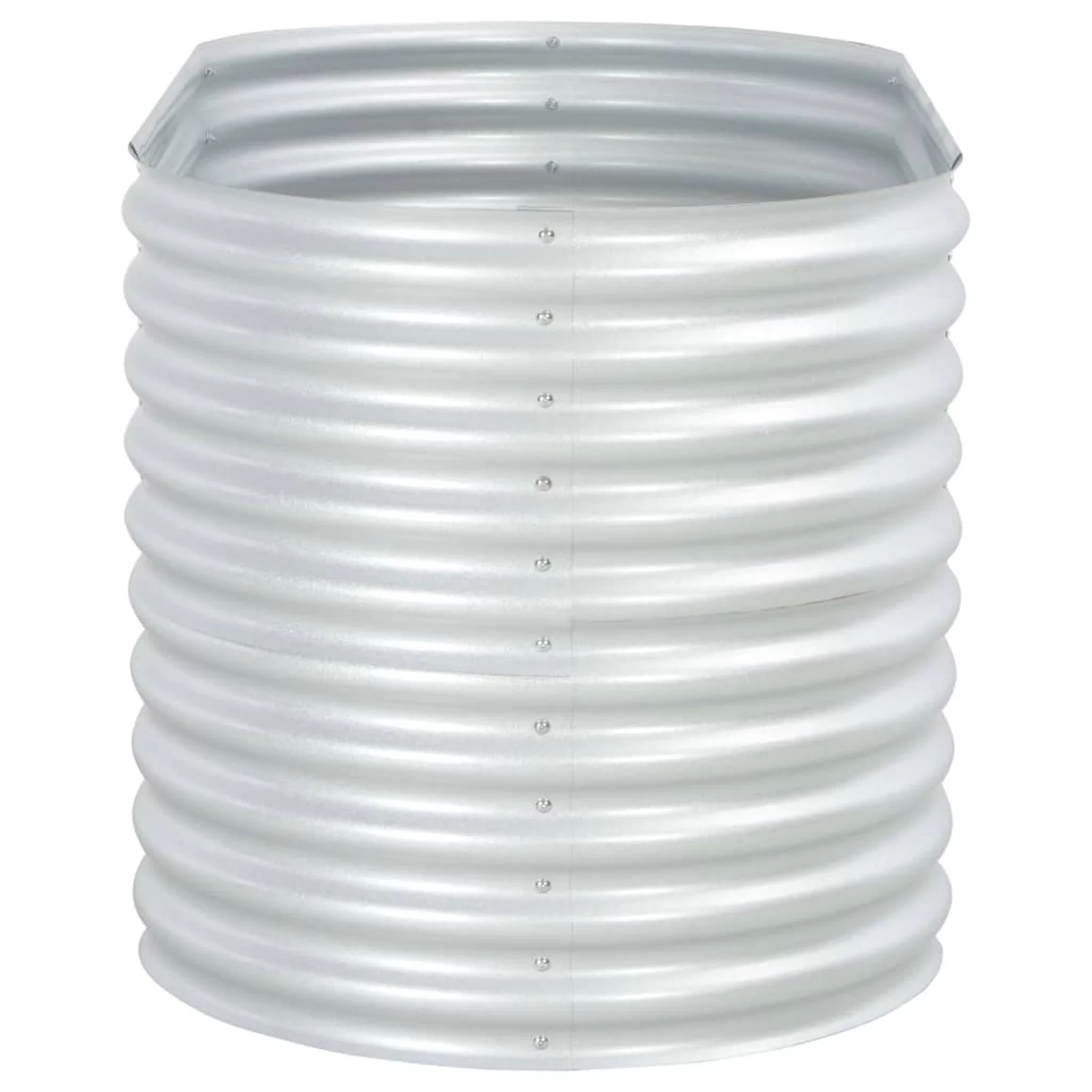 Anself Garden Planter Raised Bed Galvanized Steel Patio Flower Plant Herb Vegetable Bed Metal Silver for Balcony, Backyard, Deck  Furniture DIY Decor 62.9 x 31.4 x 31.8 Inches (L x W x H)