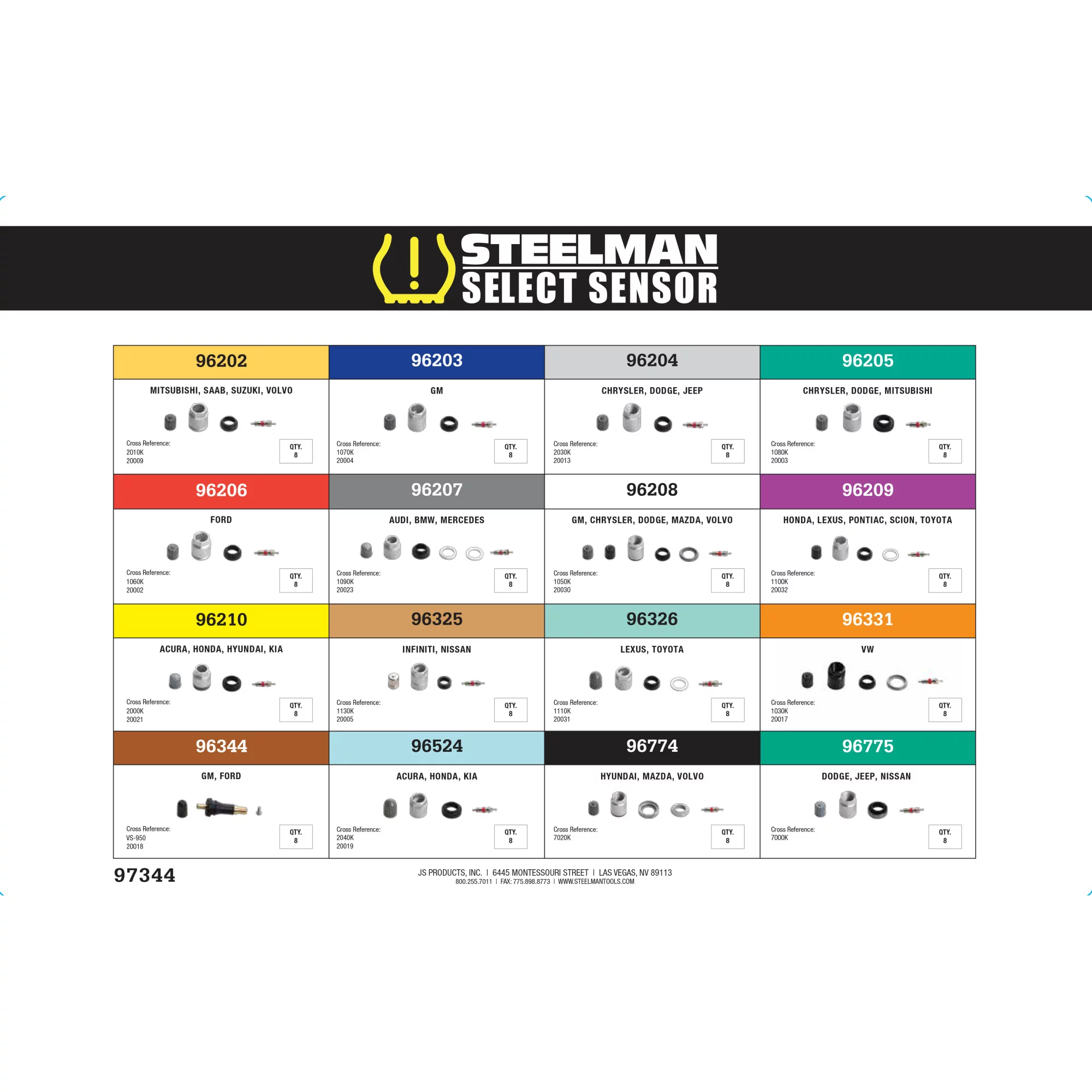 STEELMAN 97344 TPMS Service Repair Kit Assortment