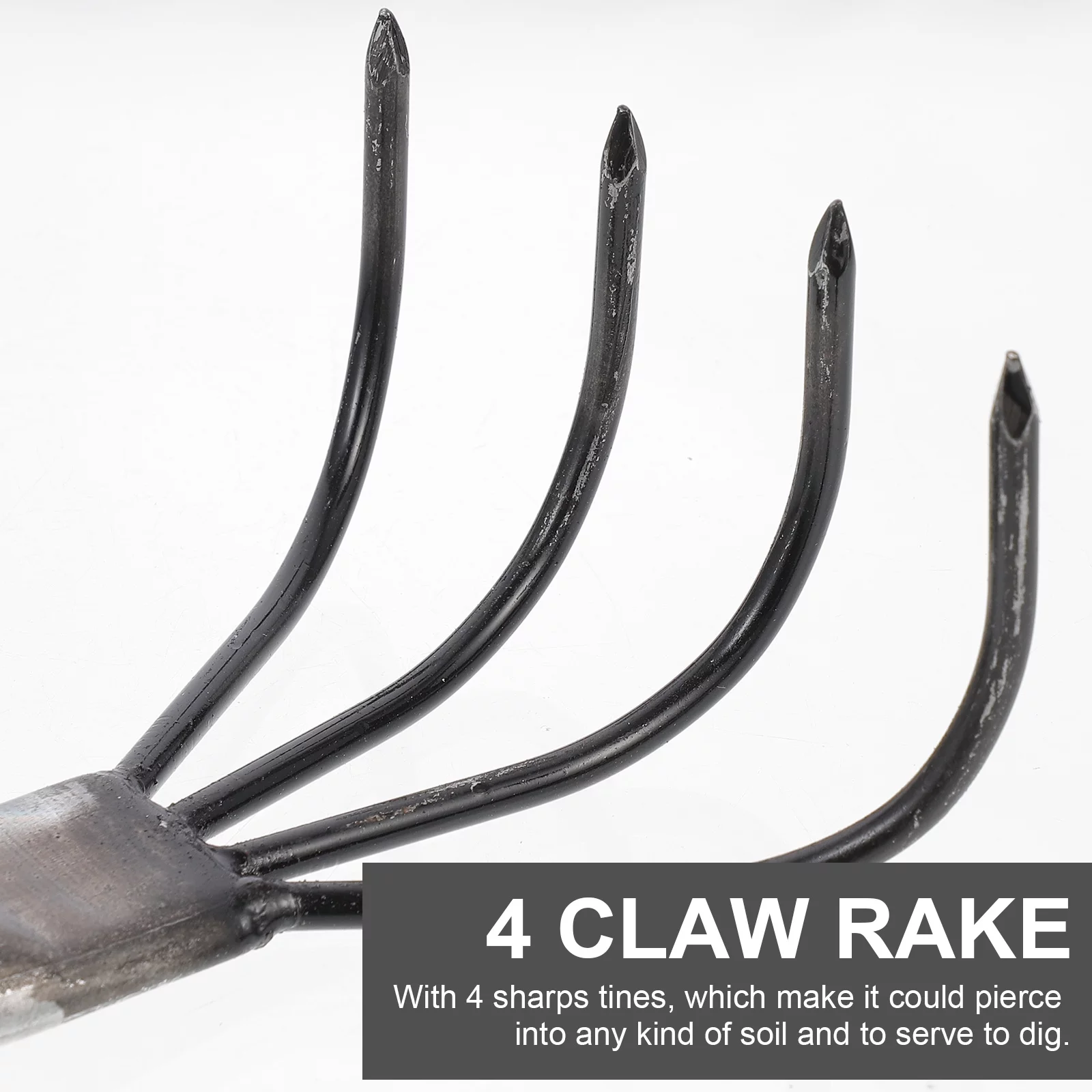Garden Forks Care Four-tooth Rake Tool Manual Hand Soil Tiller Orchard Steel 4 Claw 3 Pcs